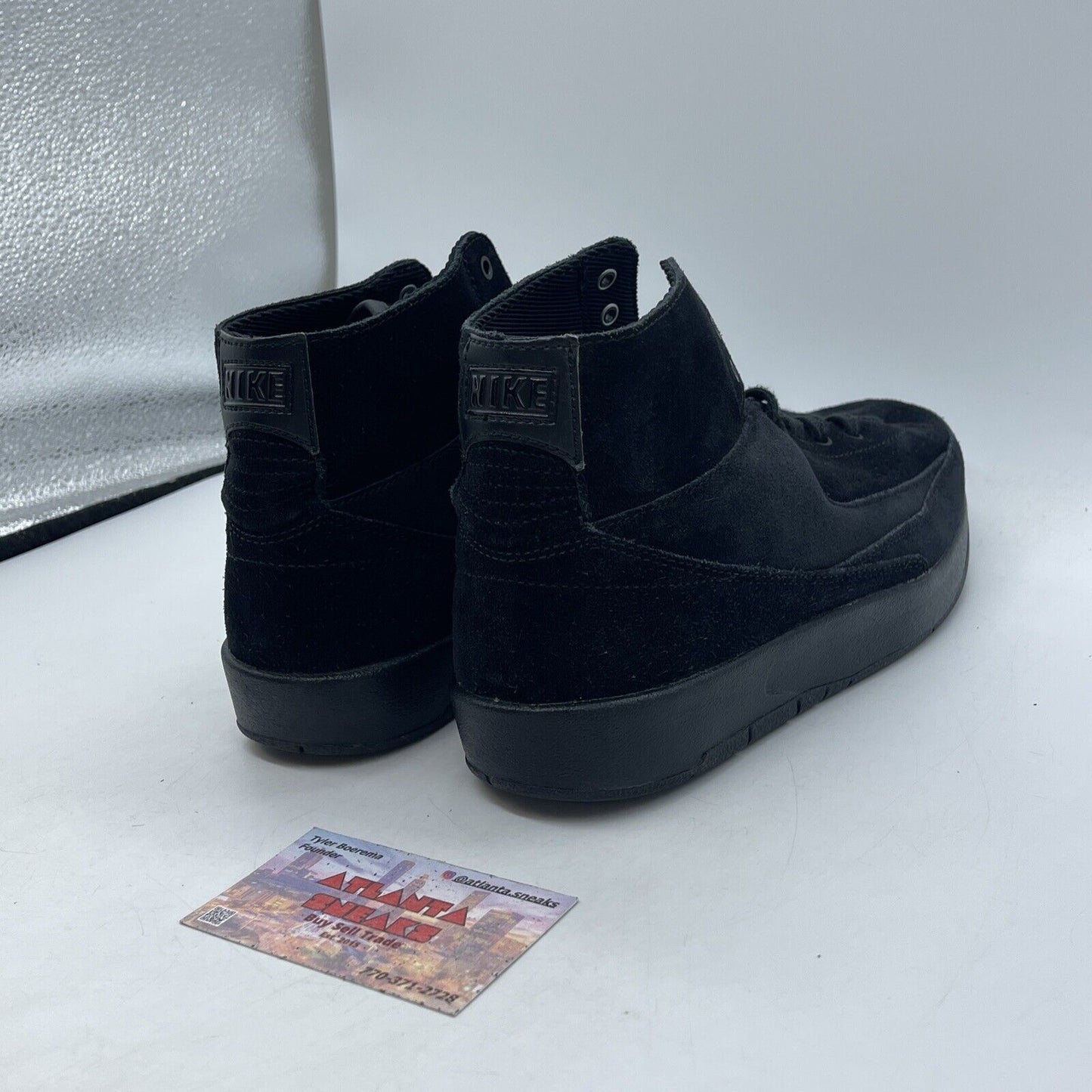 Size 7.5 - Air Jordan 2 Retro Deconstructed Triple Black Suede (897521-010)