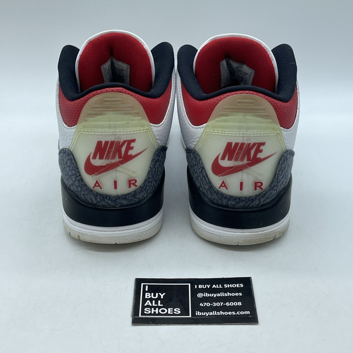Size 9.5 - Air Jordan 3 Retro Denim SE Fire Red 2020 (CZ6431-100)