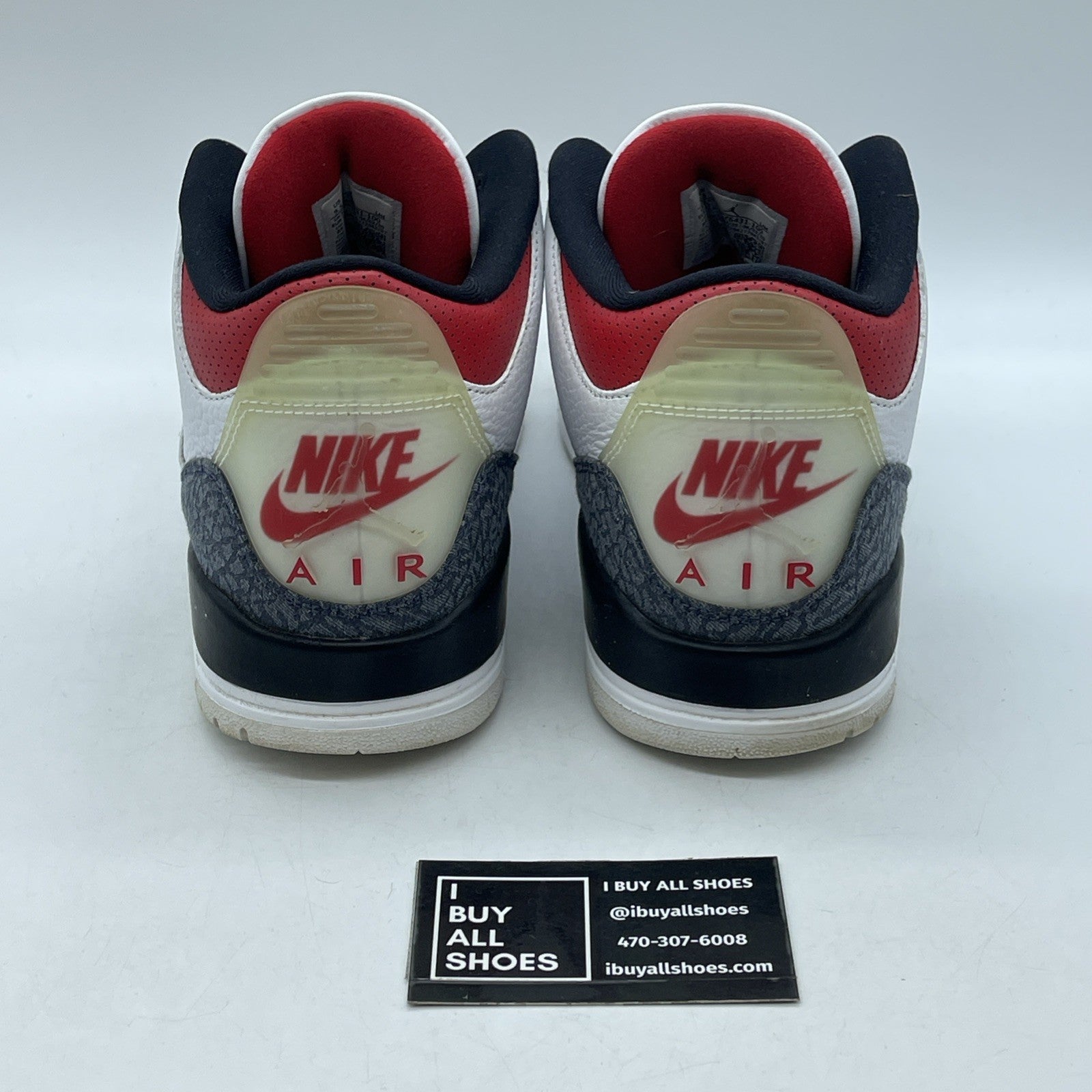Size 9.5 - Air Jordan 3 Retro Denim SE Fire Red 2020 (CZ6431-100)