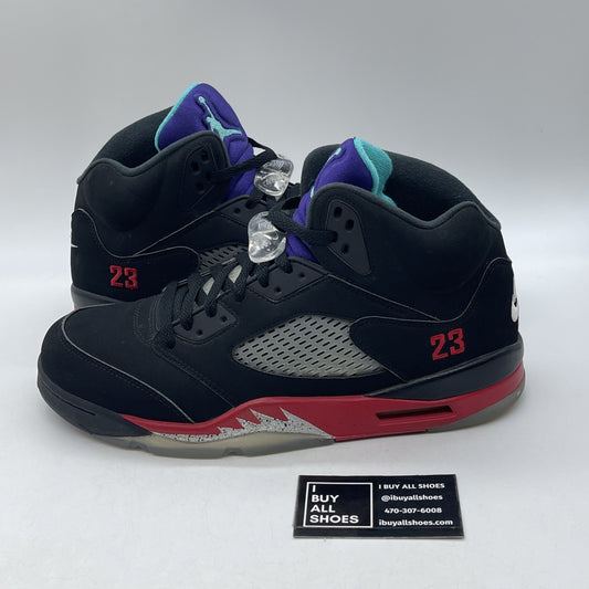 Size 11.5 - Jordan 5 Retro Top 3 Black Red Suede (CZ1786-001)