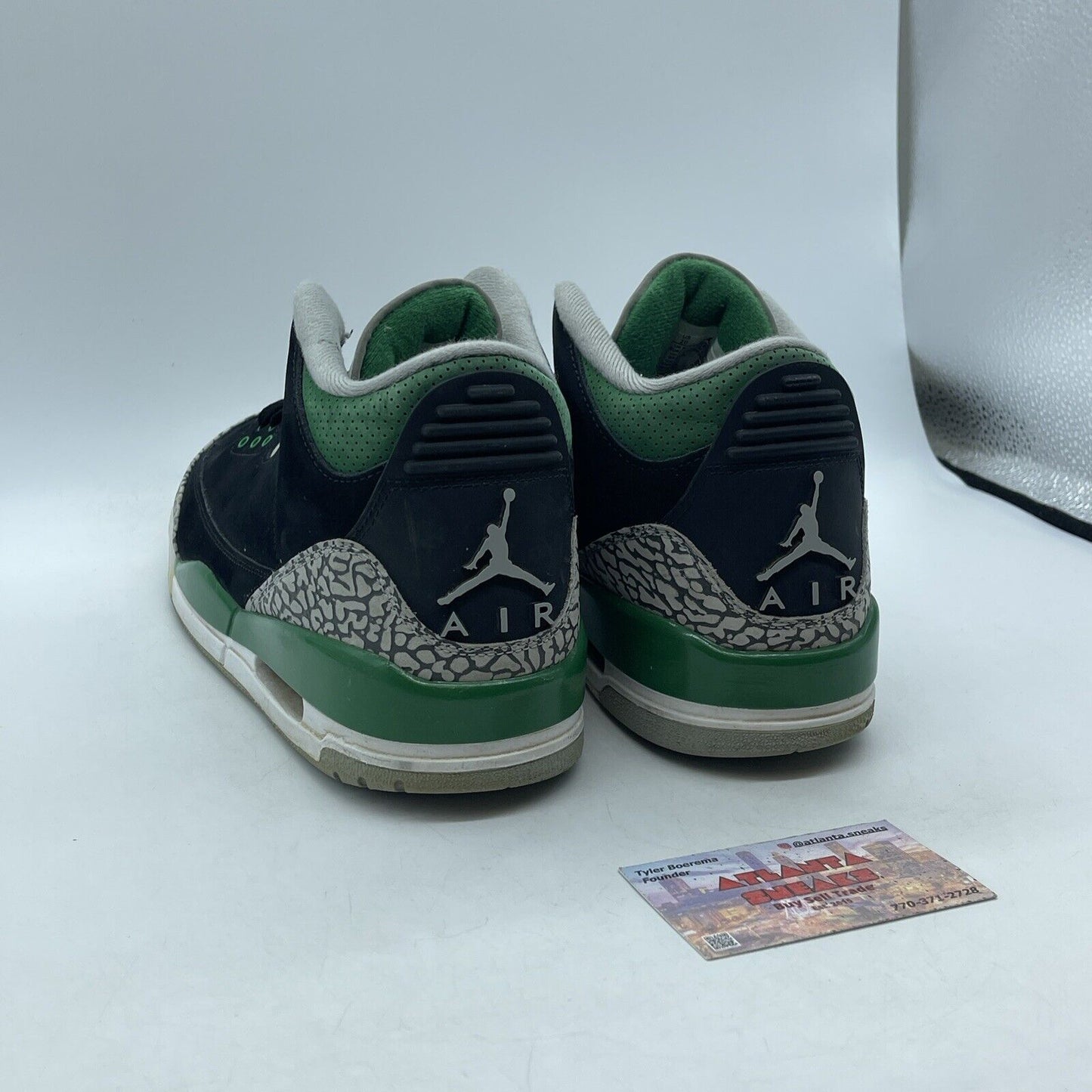 Size 10 - Jordan 3 Retro Mid Pine Green Black Grey Suede White (CT8532-030)