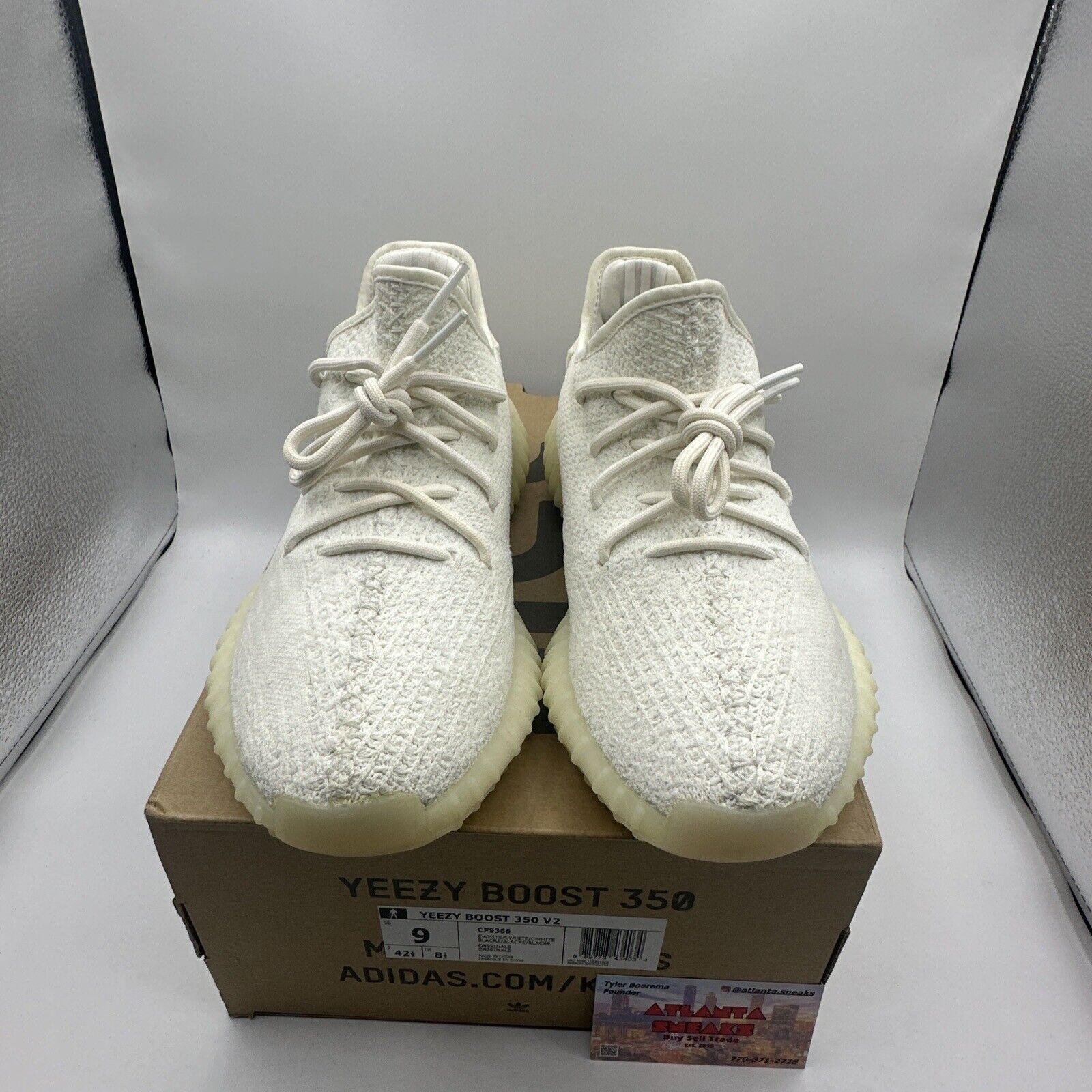 Size 9 - adidas Yeezy Boost 350 V2 Low Cream White / Triple White OG Release Wht