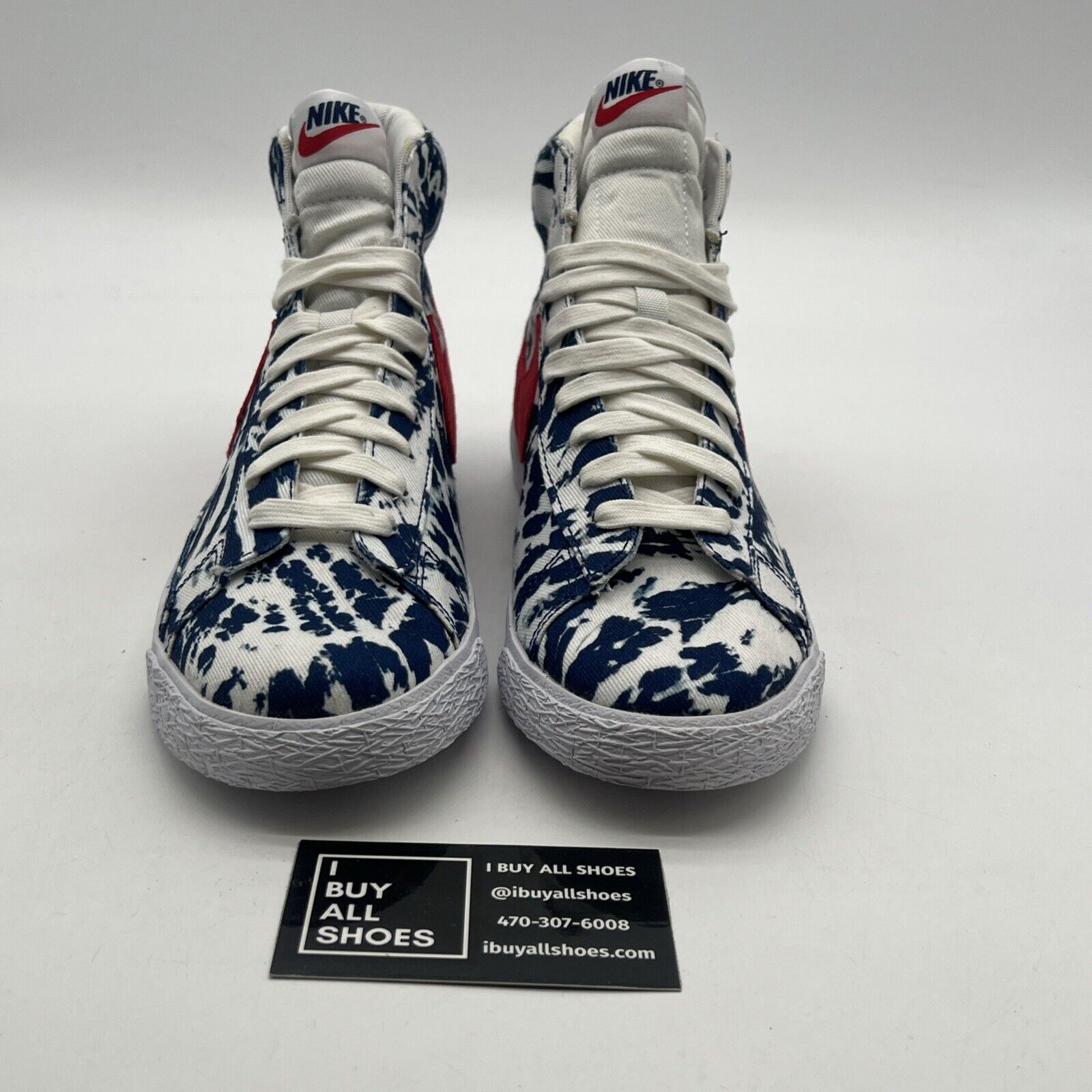 Size 7Y - Nike Blazer Mid SE GS Kids Blue Red White (CZ7882-600)