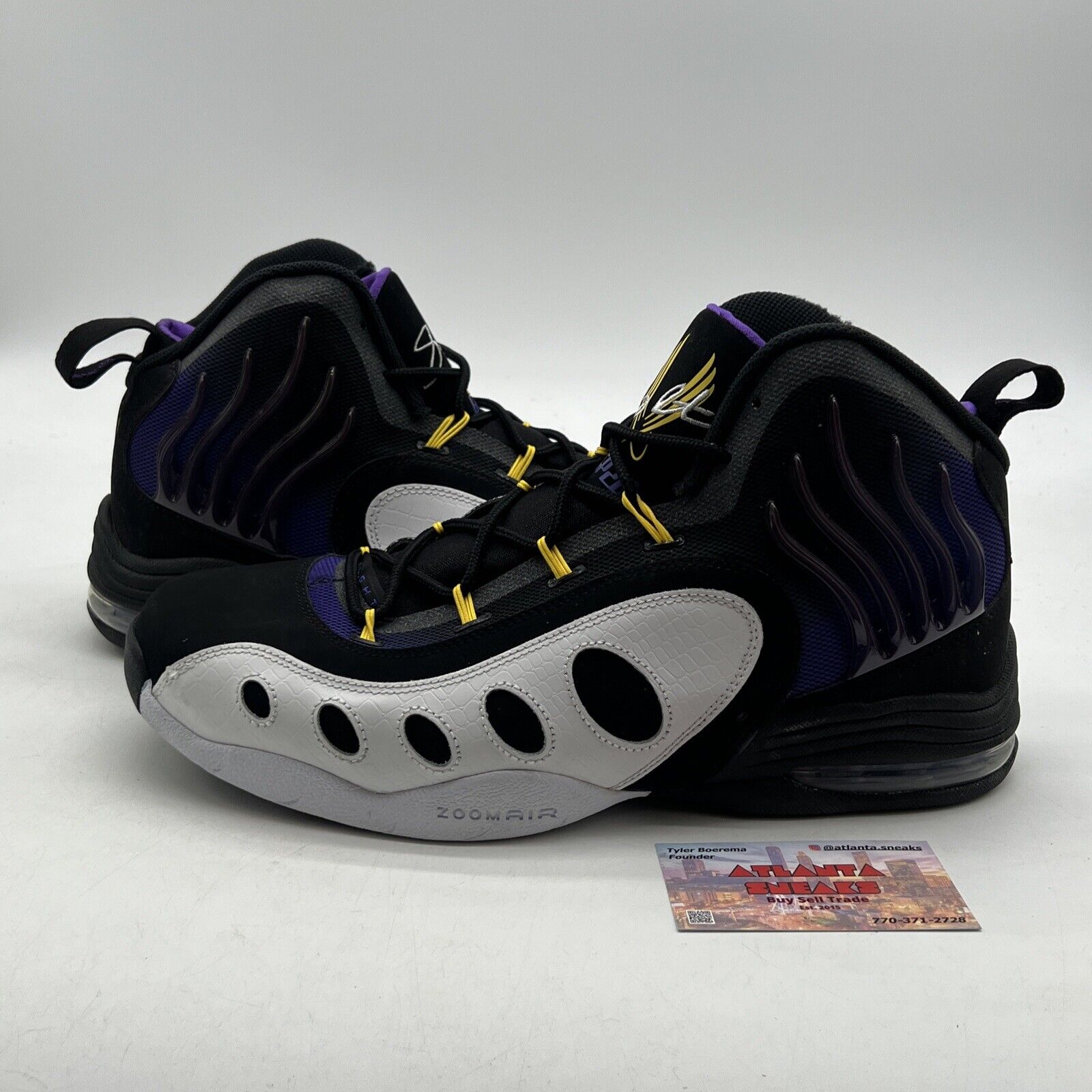 Size 11.5 - Nike Sonic Flight Black Purple Venom Black Purple (641333-001)