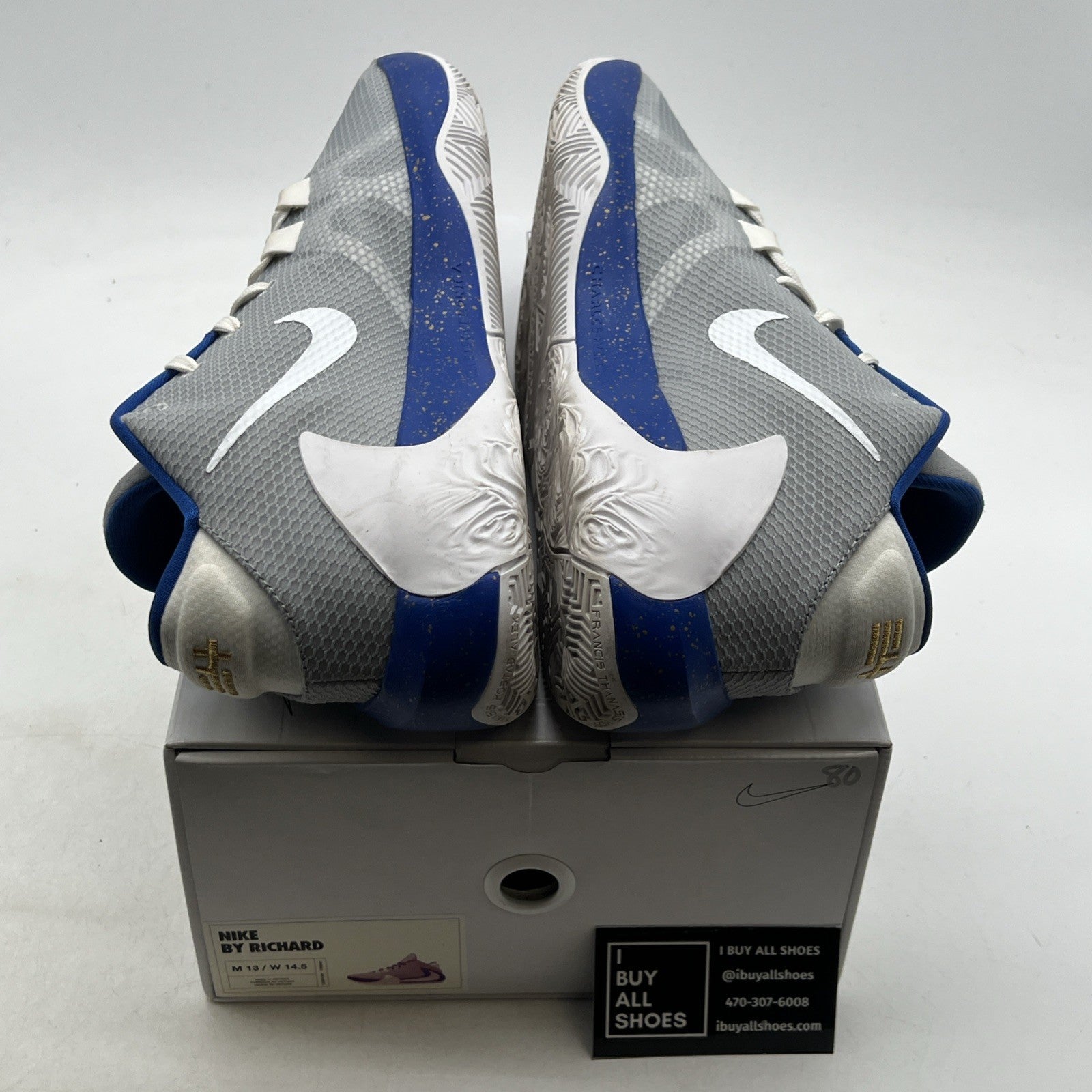Size 13- Nike Zoom Freak 1 Giannis Antetokounmp ID Shoes White Blue (CJ5614-991)