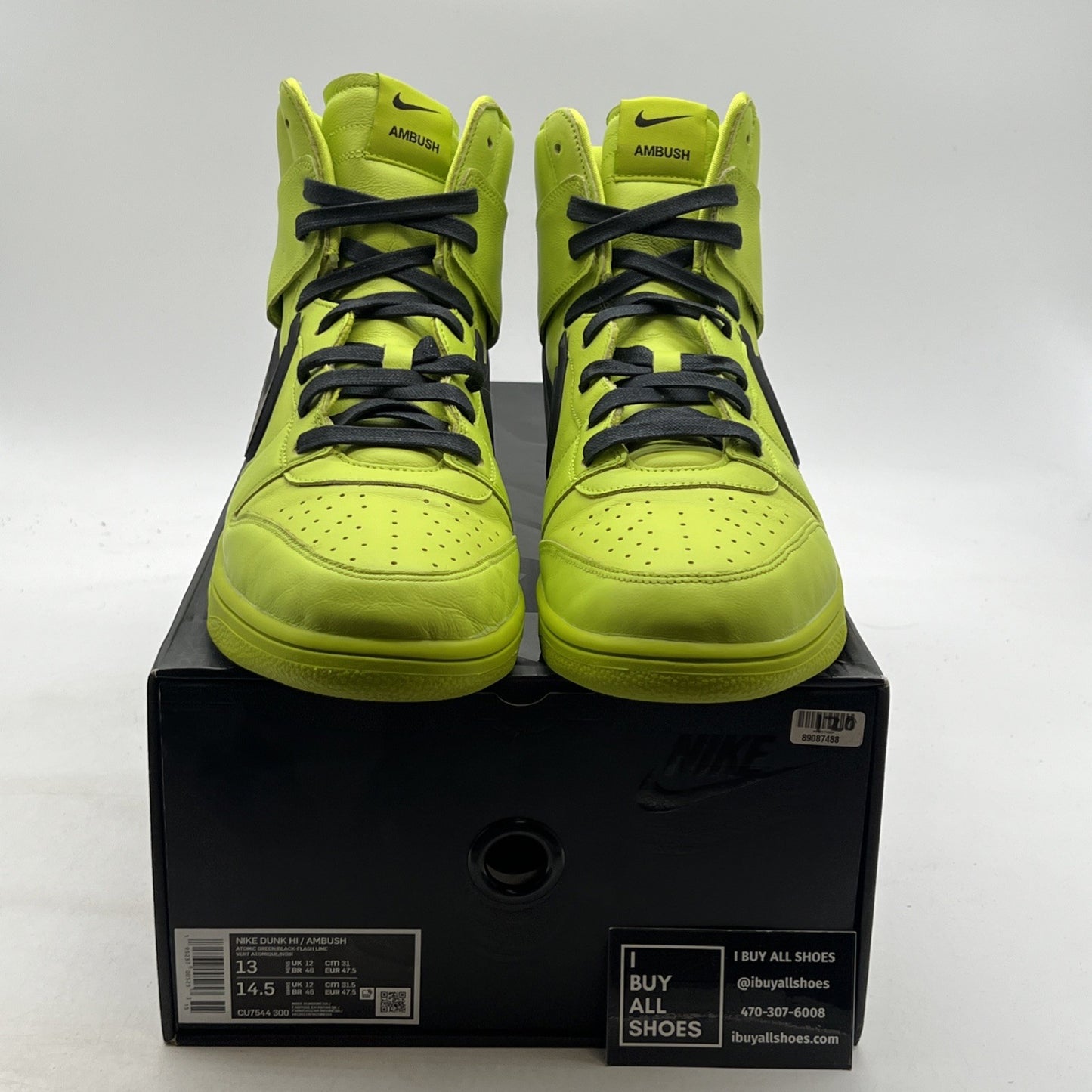 Size 13 - Nike AMBUSH x Dunk High Flash Lime (CU7544-300)