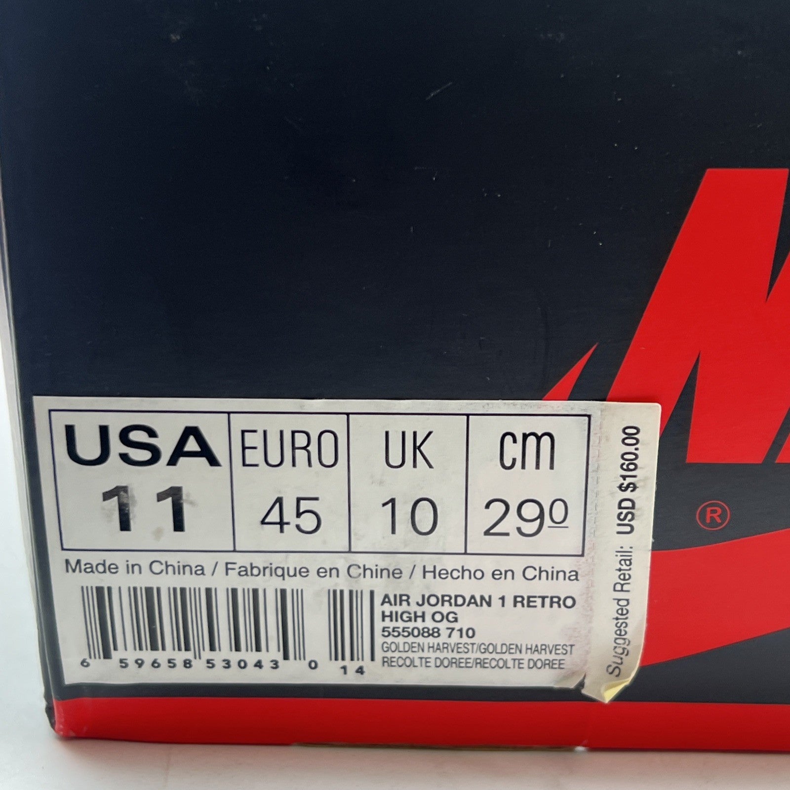 Size 11 - Air Jordan 1 Retro OG High Wheat (555088-710)