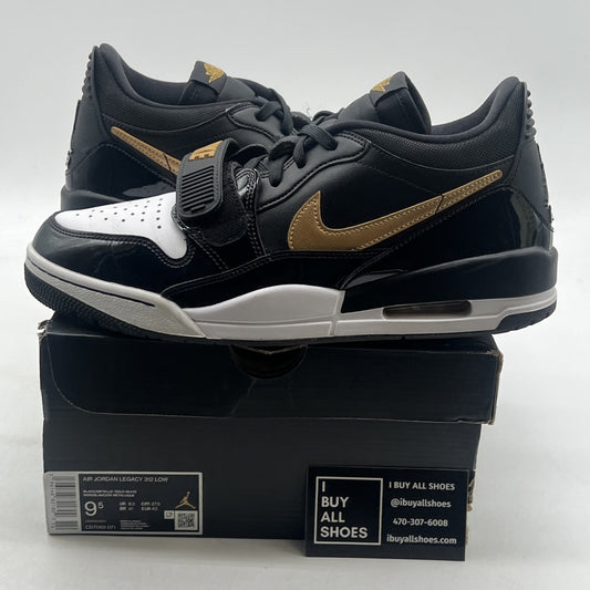 Size 9.5 - Jordan Legacy 312 Low Black Metallic Gold (CD7069-071)