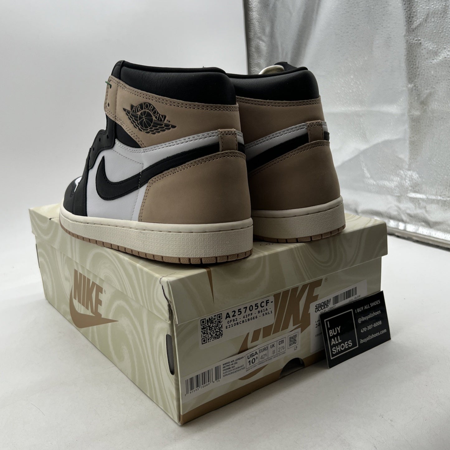 Size 10.5 - Air Jordan 1 Retro OG High Latte W (FD2596-021)