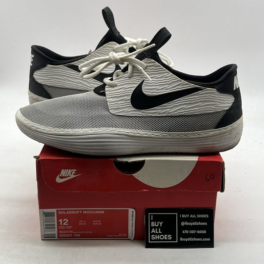 Size 12 - Nike Solarsoft Moccasin White (555301-100)