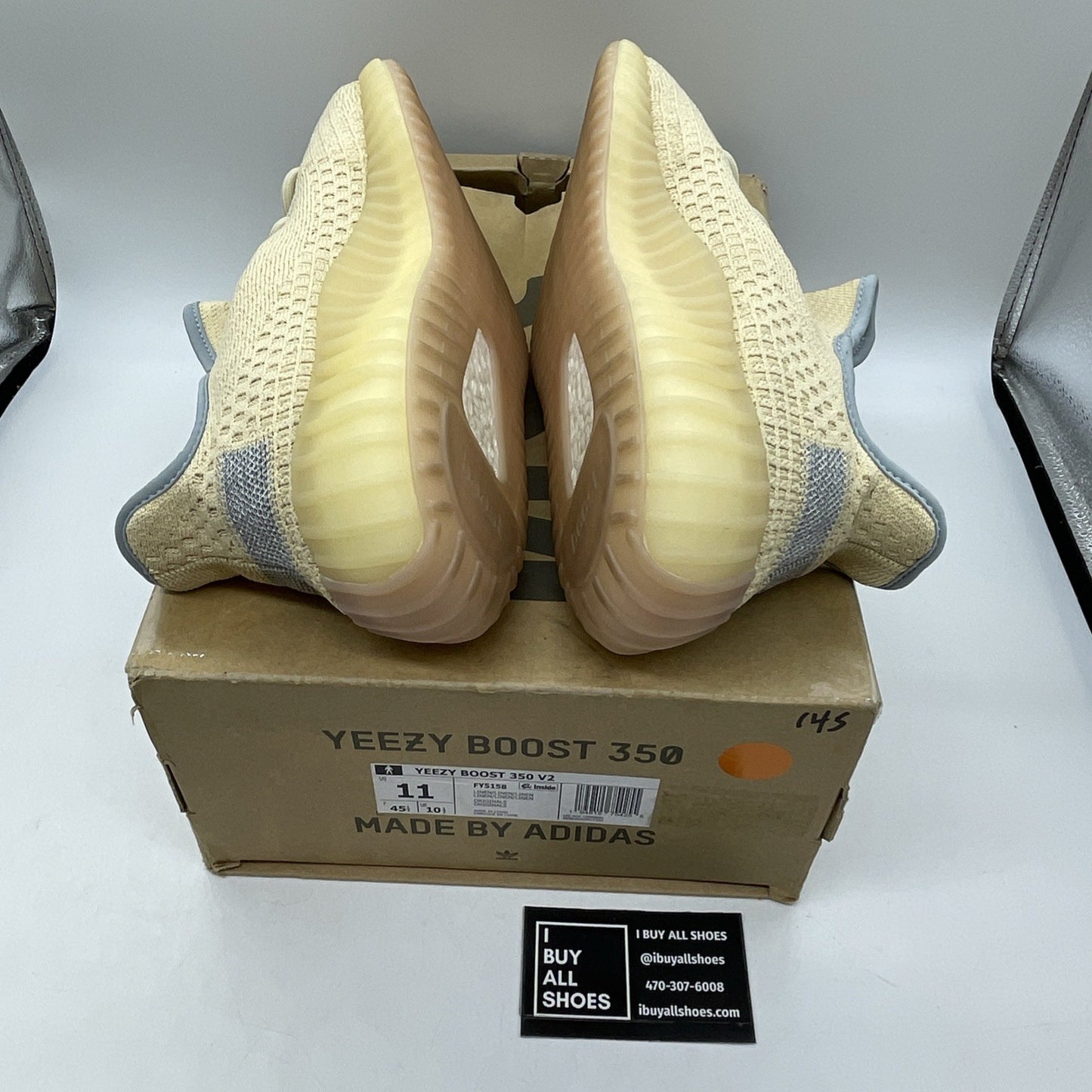 Size 11 - adidas Yeezy Boost 350 V2 Linen Yellow Grey Suede (FY5158)