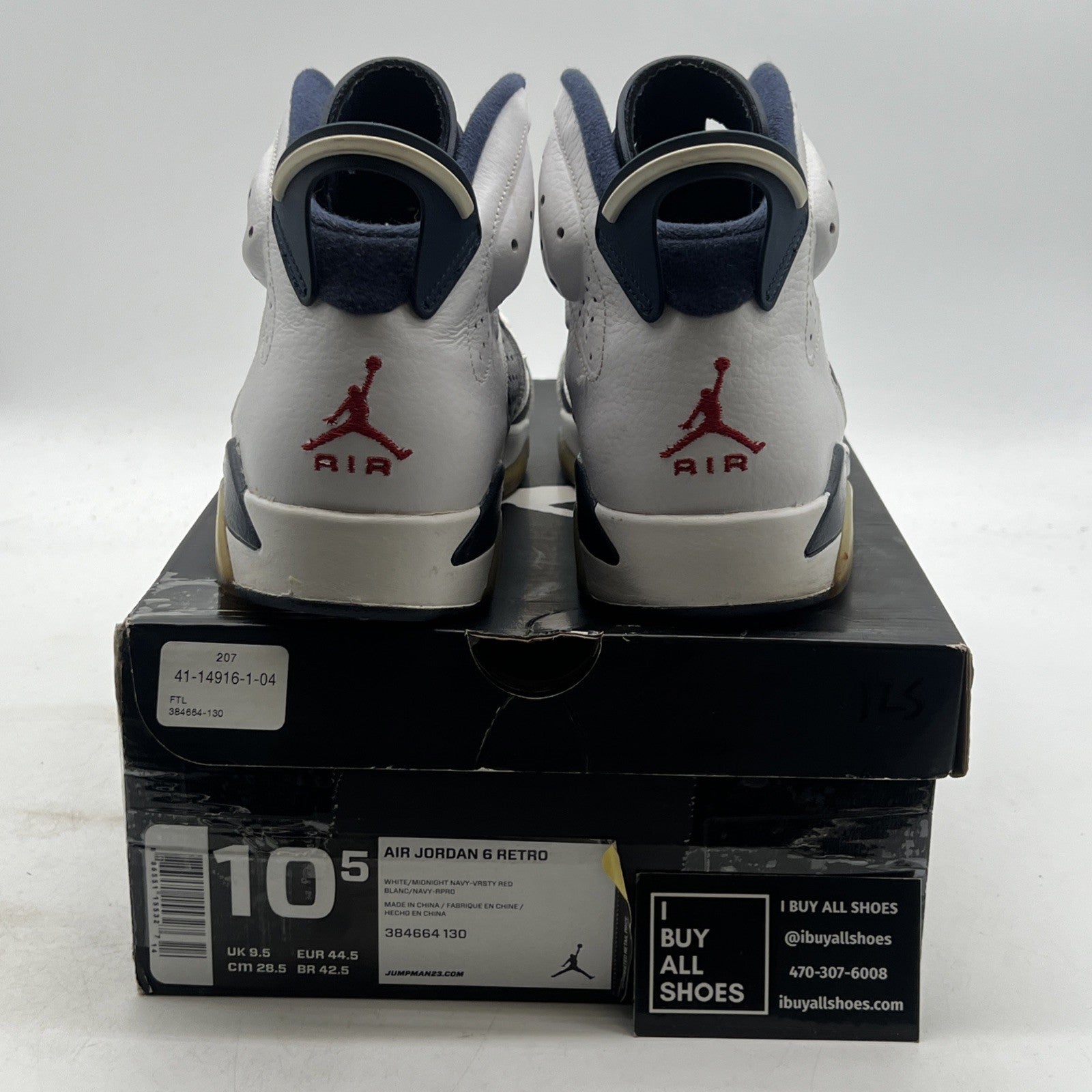 Size 10.5 - Air Jordan 6 Retro 2012 Olympic (384664-130)
