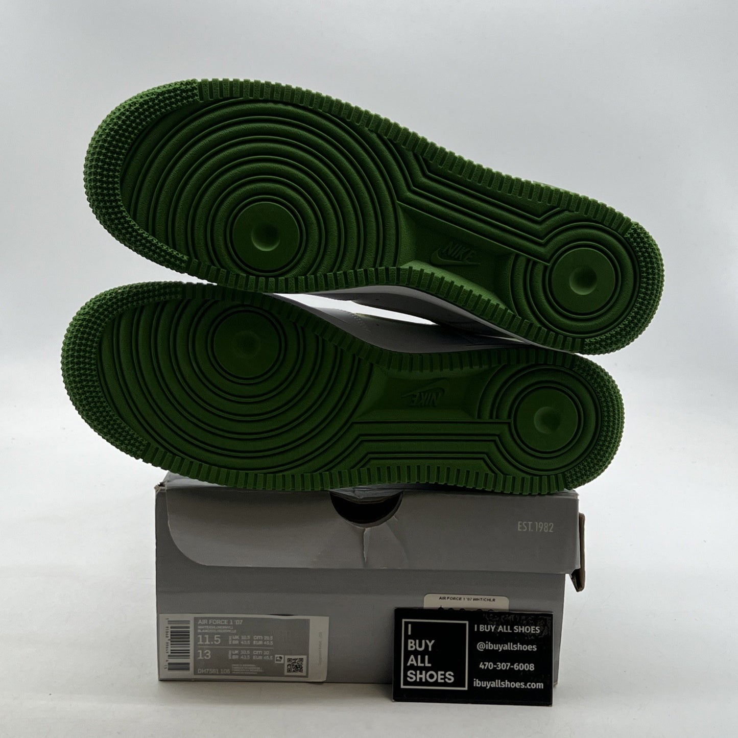 Size 11.5 - Nike Air Force 1 '07 White Chlorophyll (DH7561-105)