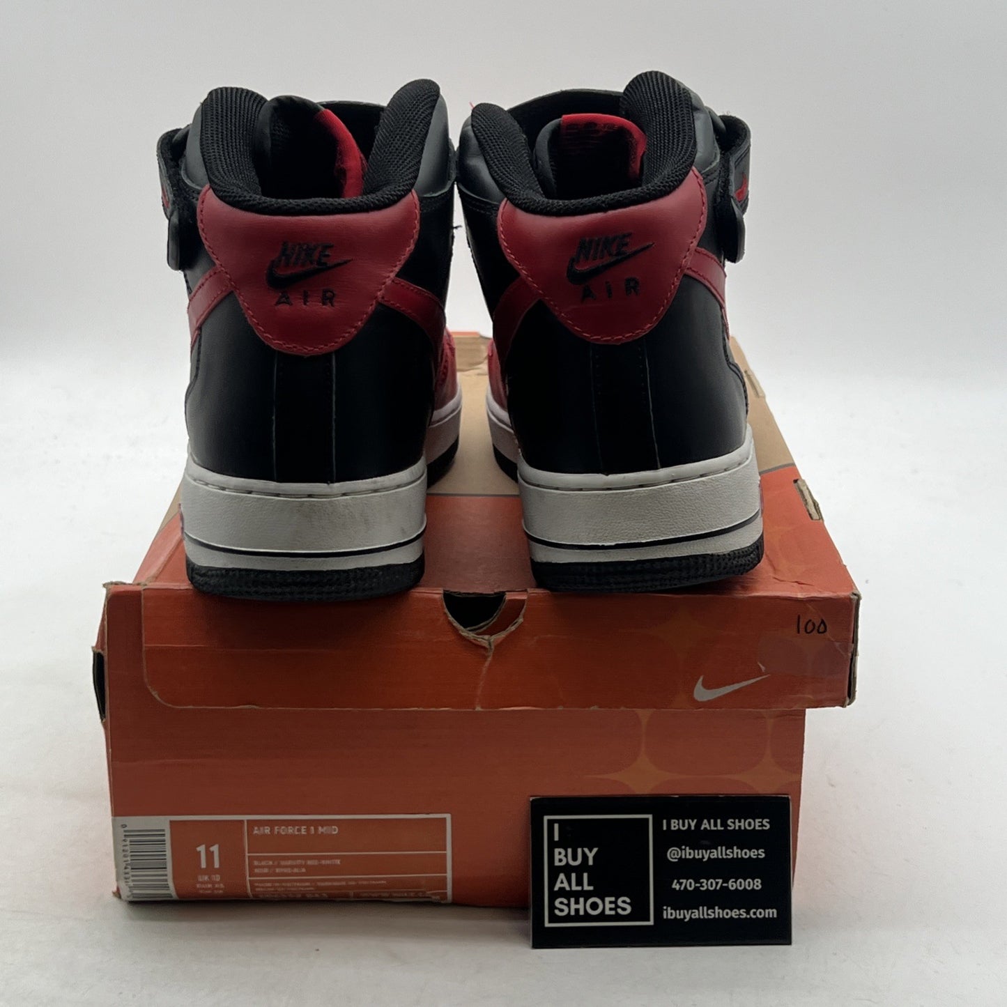Size 11 - Nike Air Force 1 Mid Bred (306352-063)