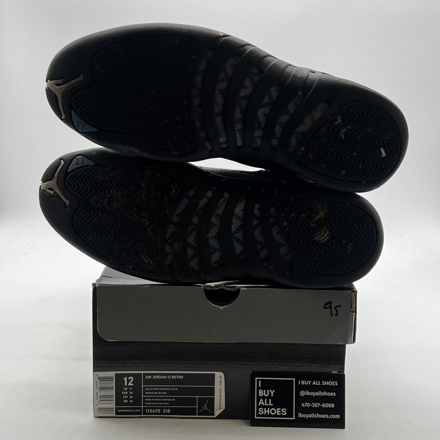 Size 12 - Air Jordan 12 Retro 2009 Nubuck (130690-018)