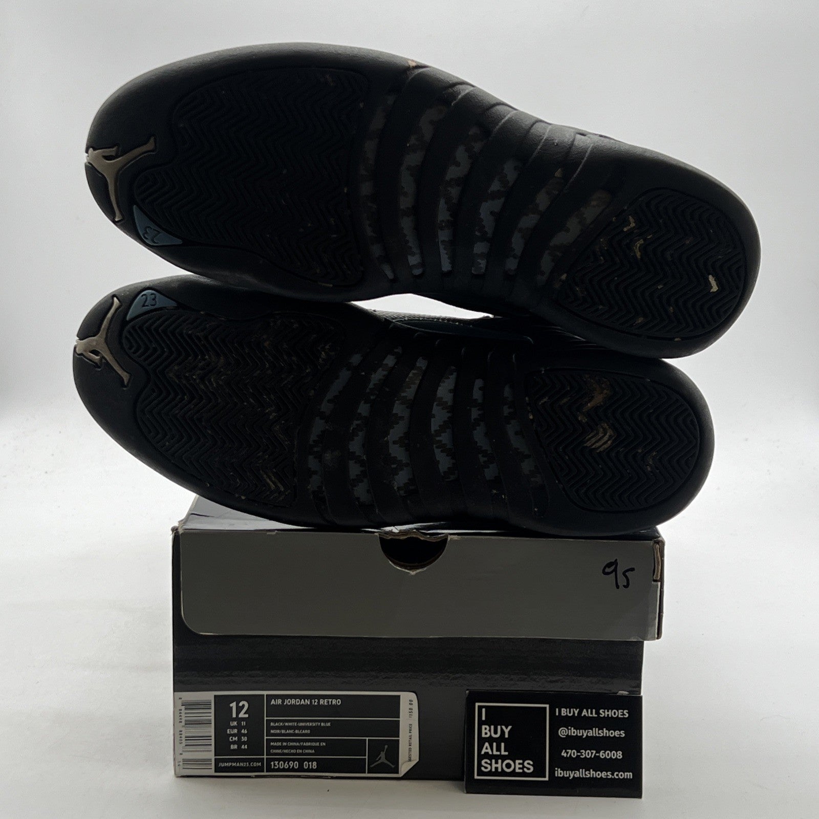 Size 12 - Air Jordan 12 Retro 2009 Nubuck (130690-018)