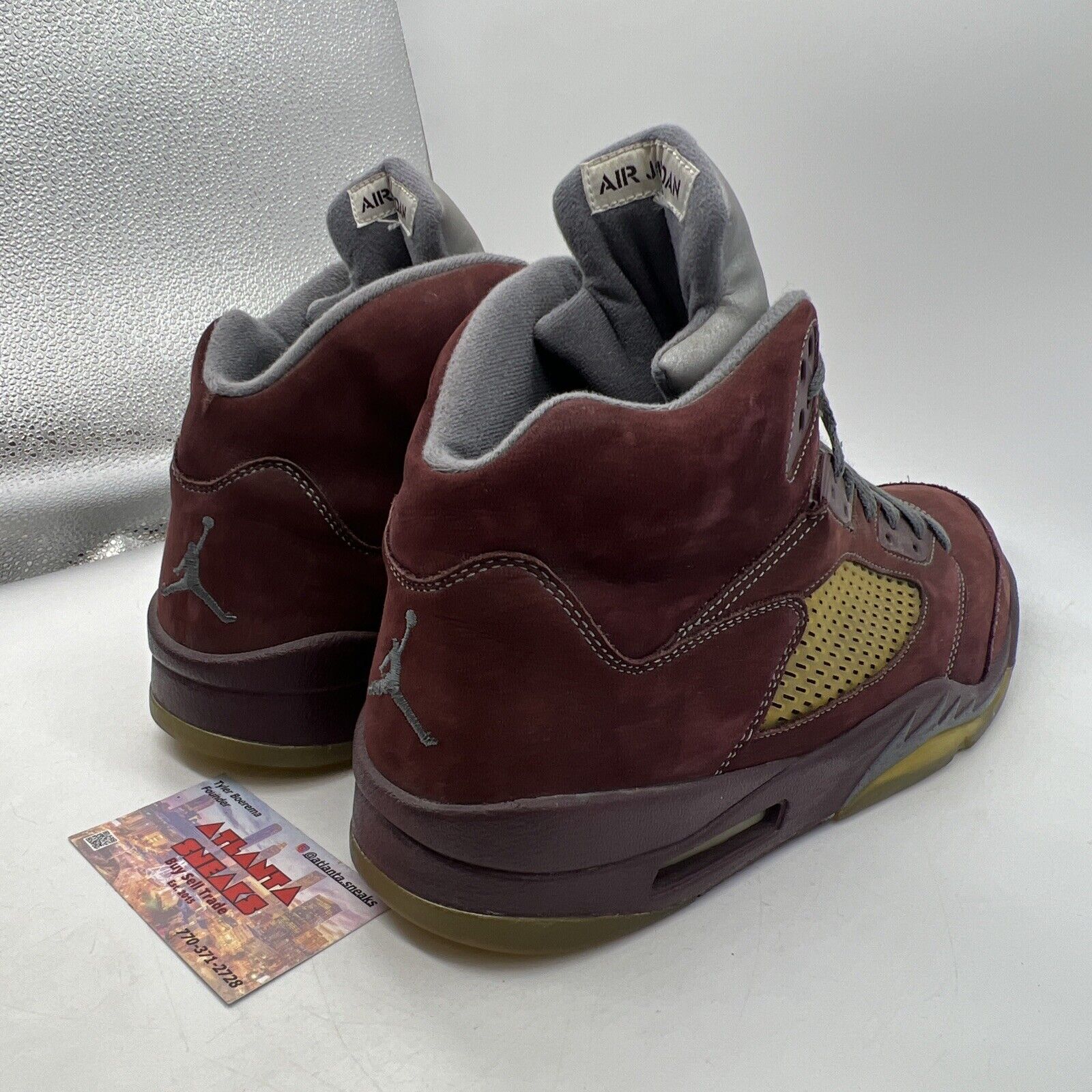 Size 14 - Air Jordan 5 Retro LS 2006 Burgundy Grey Suede  (314259-602)