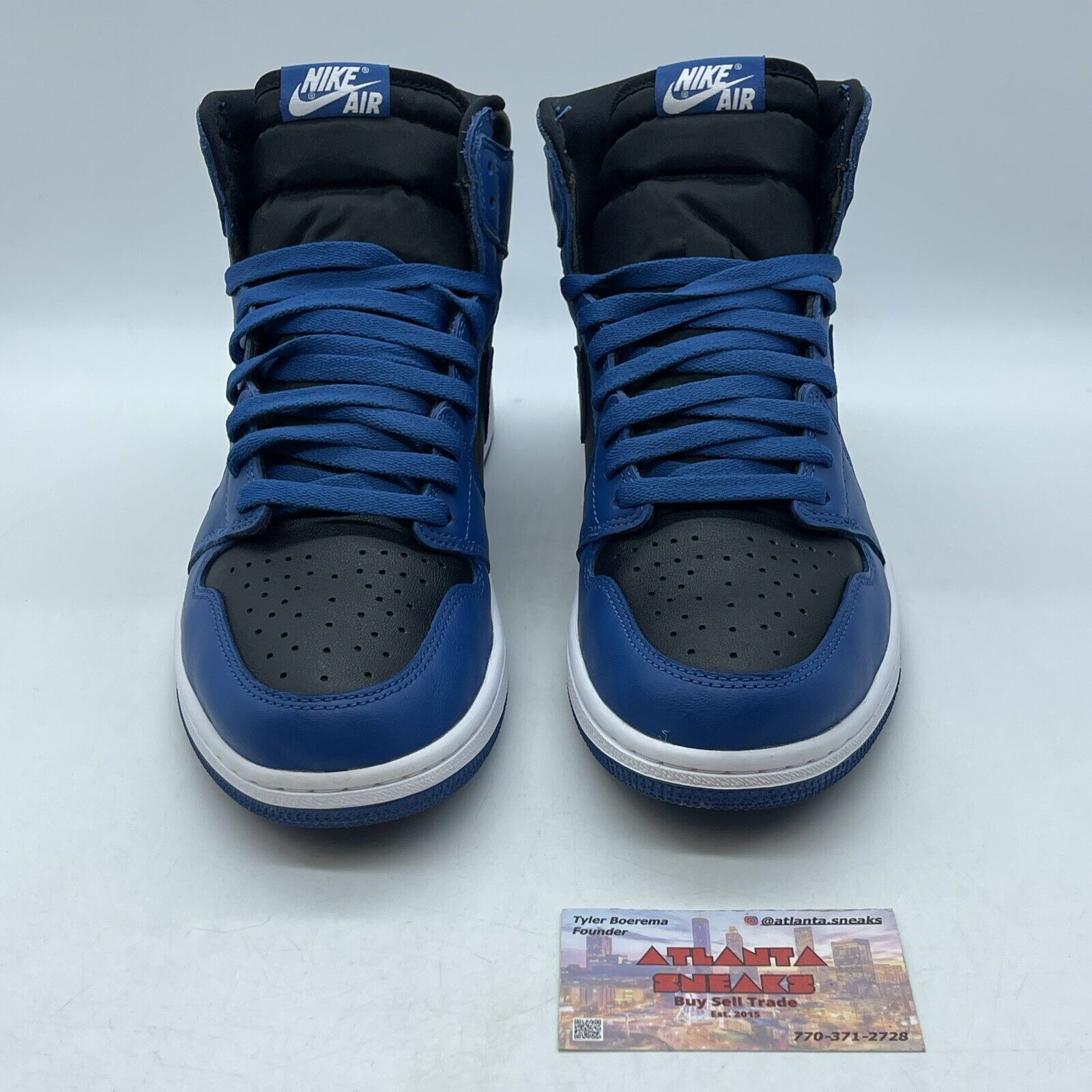 Size 9.5 - Jordan 1 Retro OG High Dark Marina Blue White Black (555088-404)