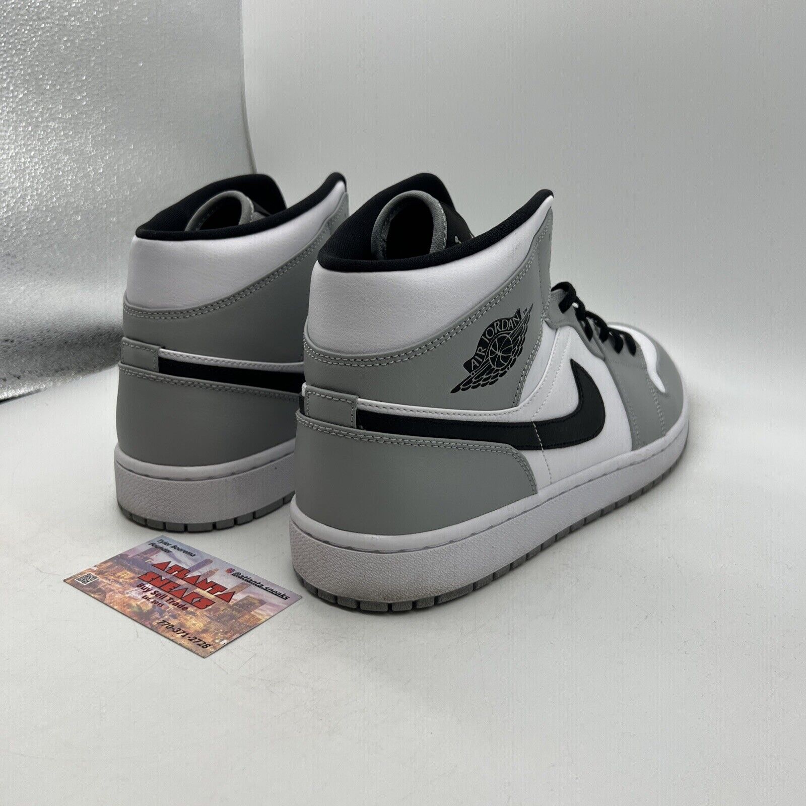 Size 13 - Jordan 1 Mid Gray 2020 Black White Grey (554724-092)