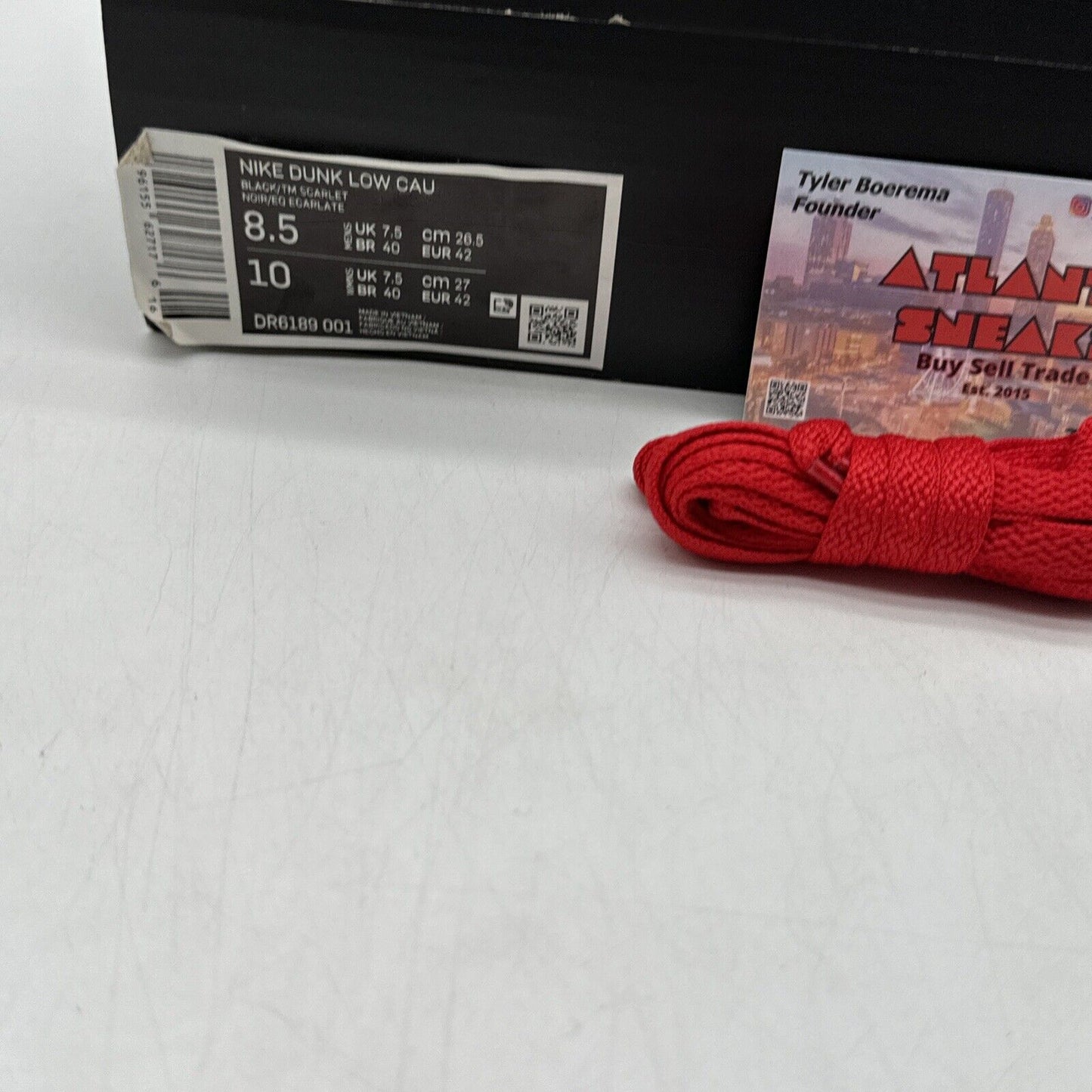 [DR6189-001] Mens Nike Dunk Low 'Clark Atlanta University' Size 8.5 OG ALL RED