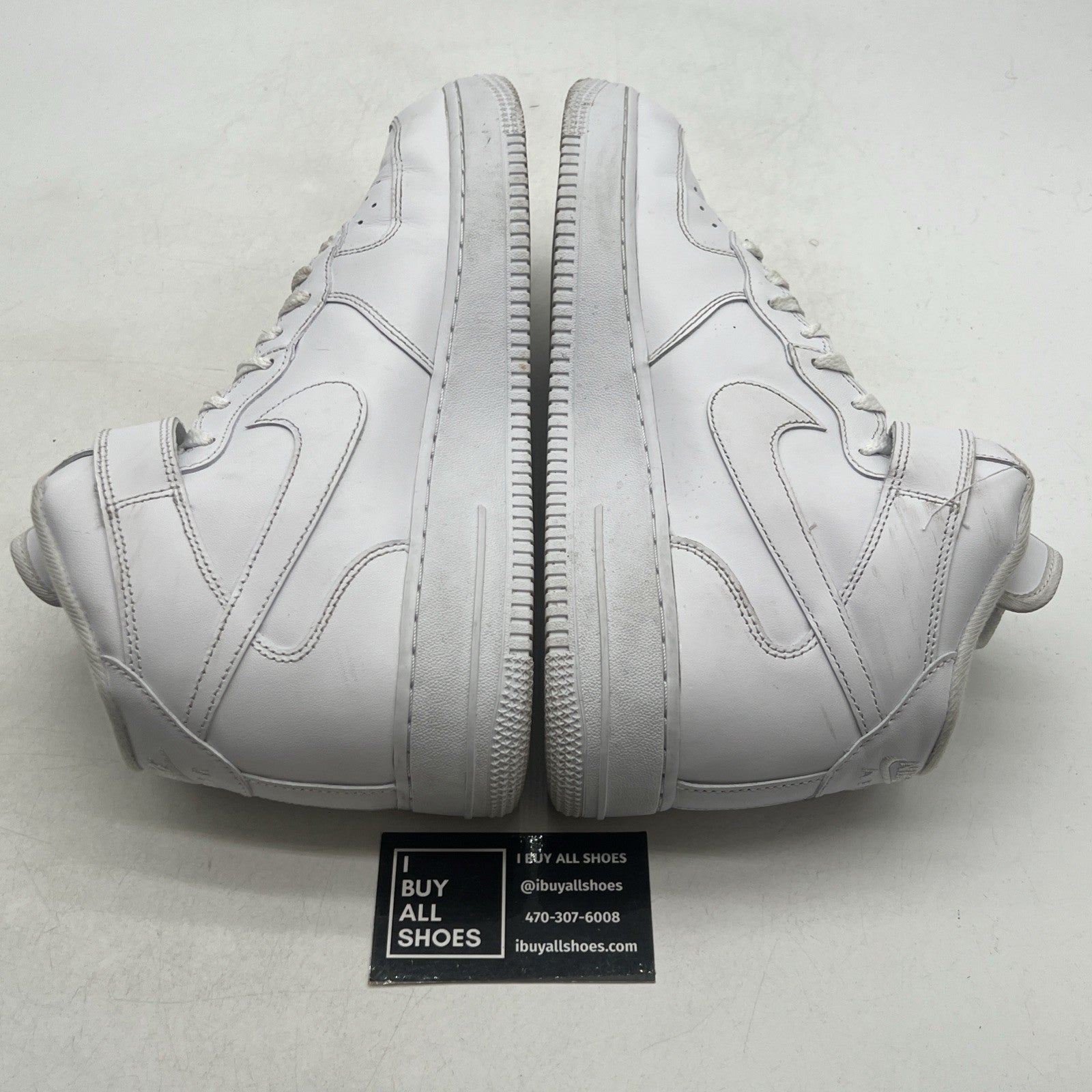 Size 10 - Nike Supreme x Air Force 1 Mid Box Logo - Triple White (FZ8784-100)