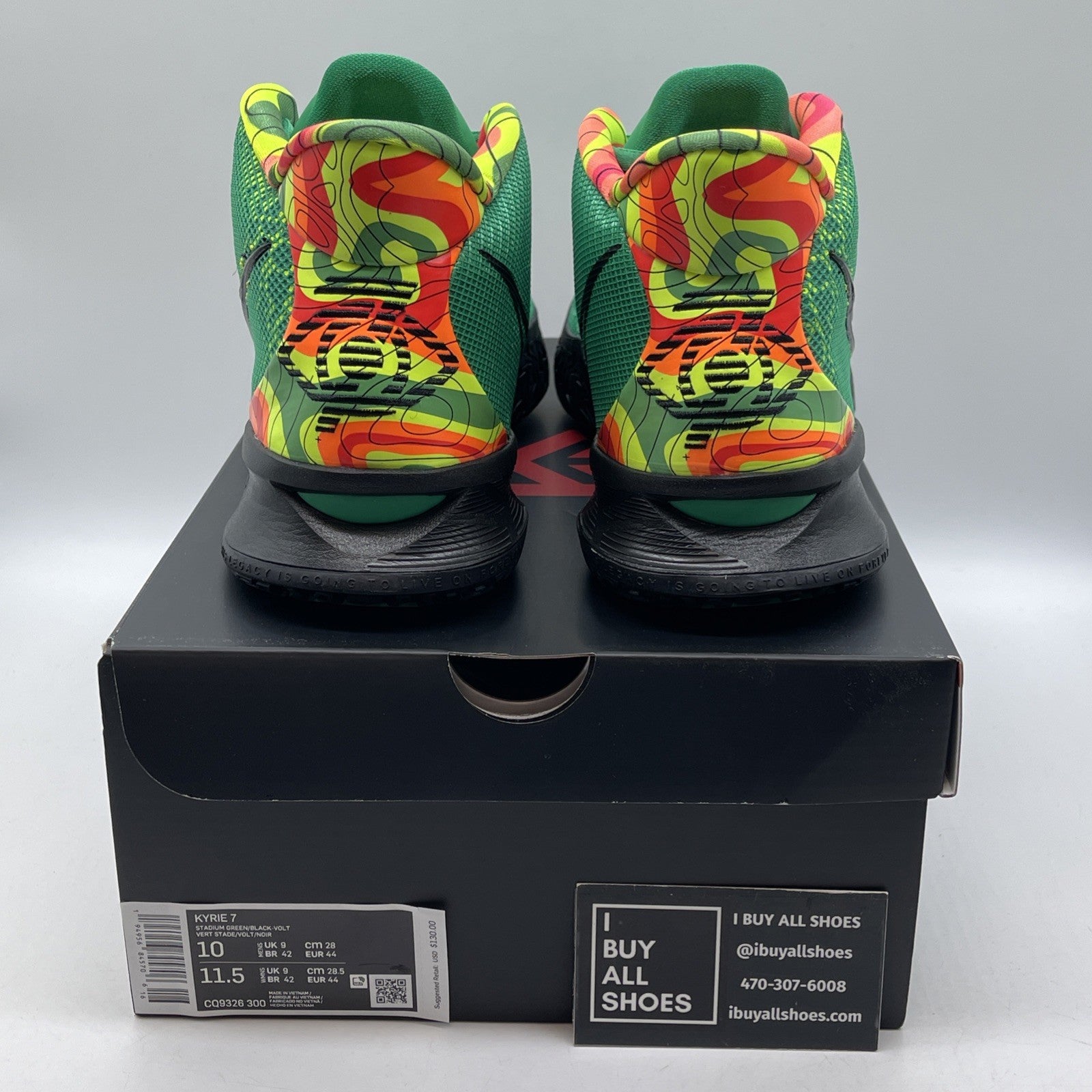 Size 10 - Nike Kyrie 7 Ky-D Weatherman Green Black Suede Leather (CQ9326-300)
