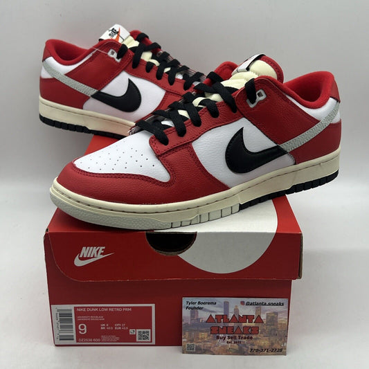 Size 9 - Nike Dunk Low Retro PRM Split - Chicago Brand New Og All