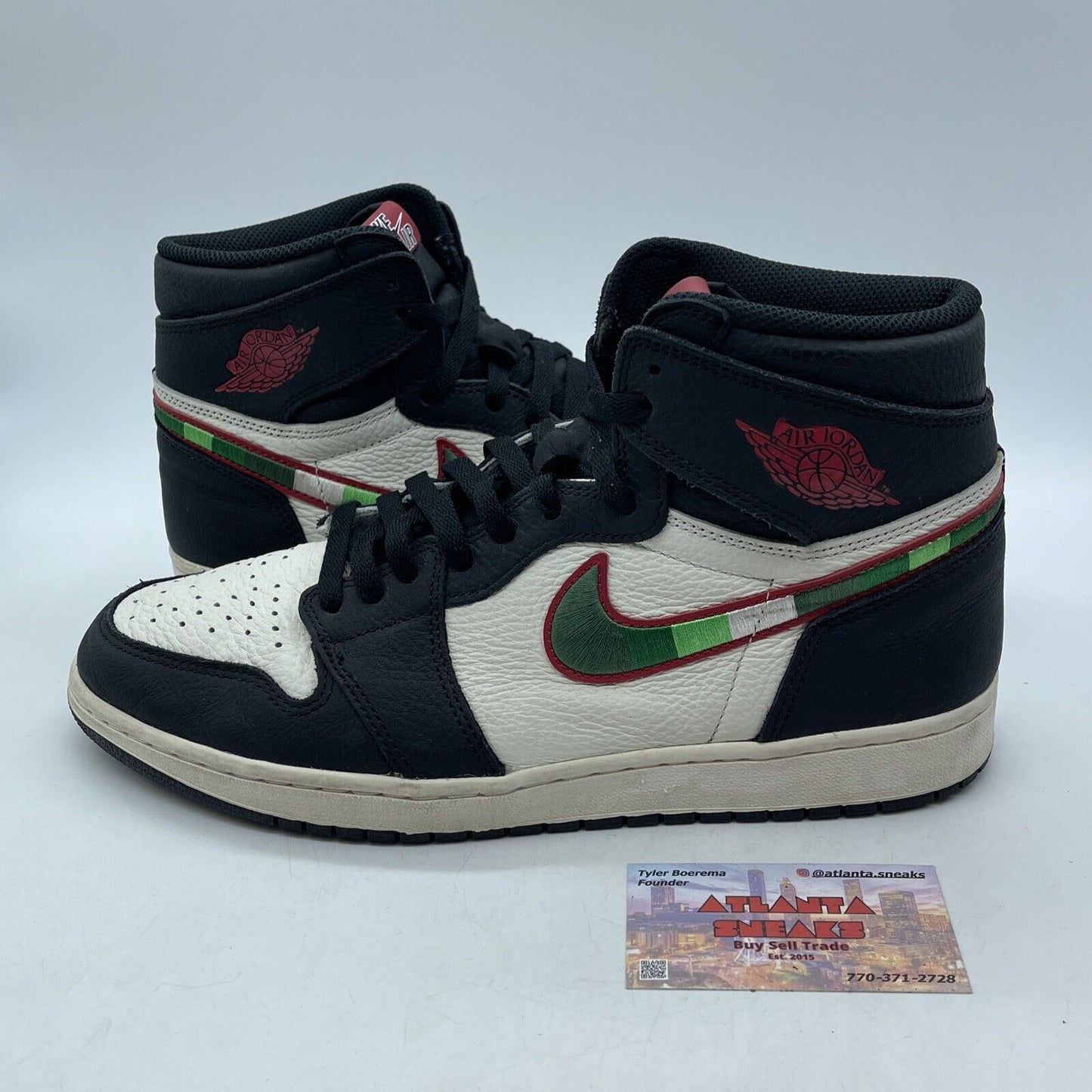 Size 12 - Air Jordan 1 Retro OG High A Star Is Born Black Leather (555088-015)