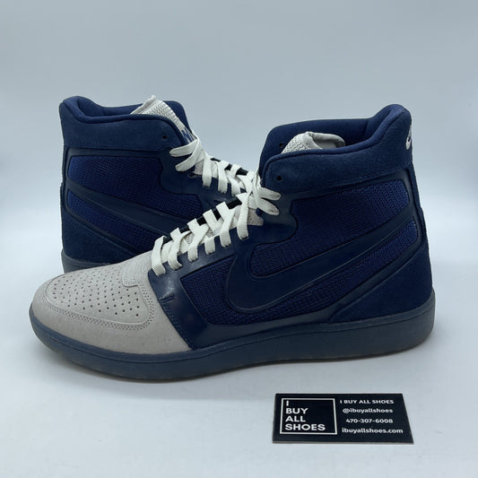Size 13 - Nike Clean Sweep Premium vintage high top Gray Blue (536852-040)
