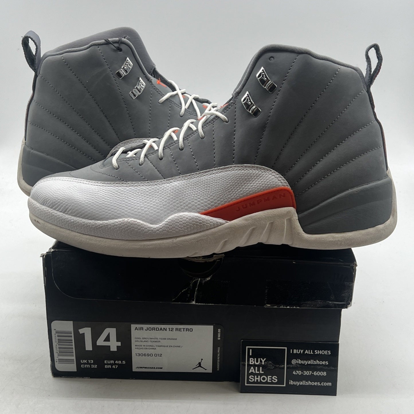 Size 14 - Air Jordan 12 Retro Cool Grey (130690-012)
