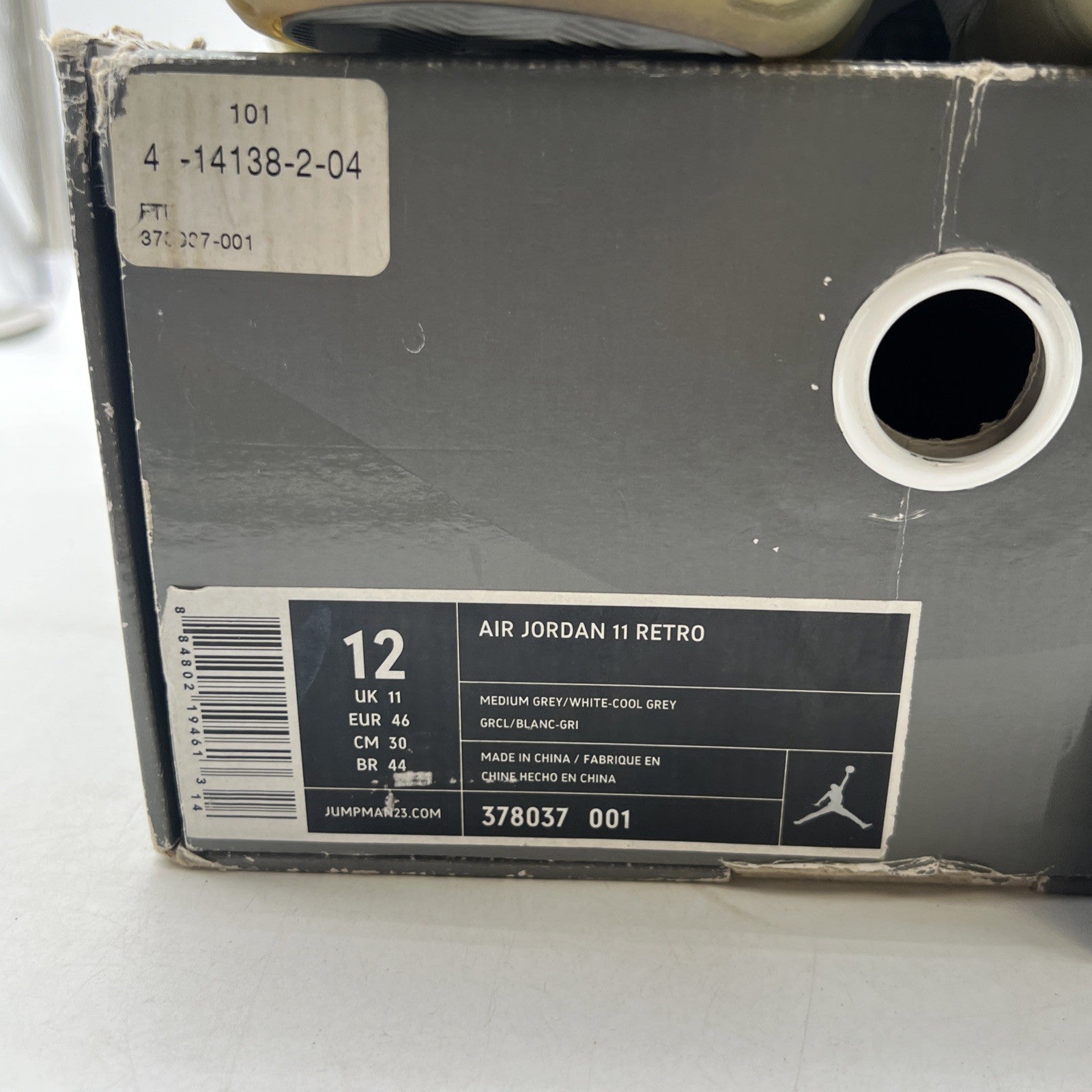 Size 12 - Air Jordan 11 Retro 2010 Cool Grey (378037-001)