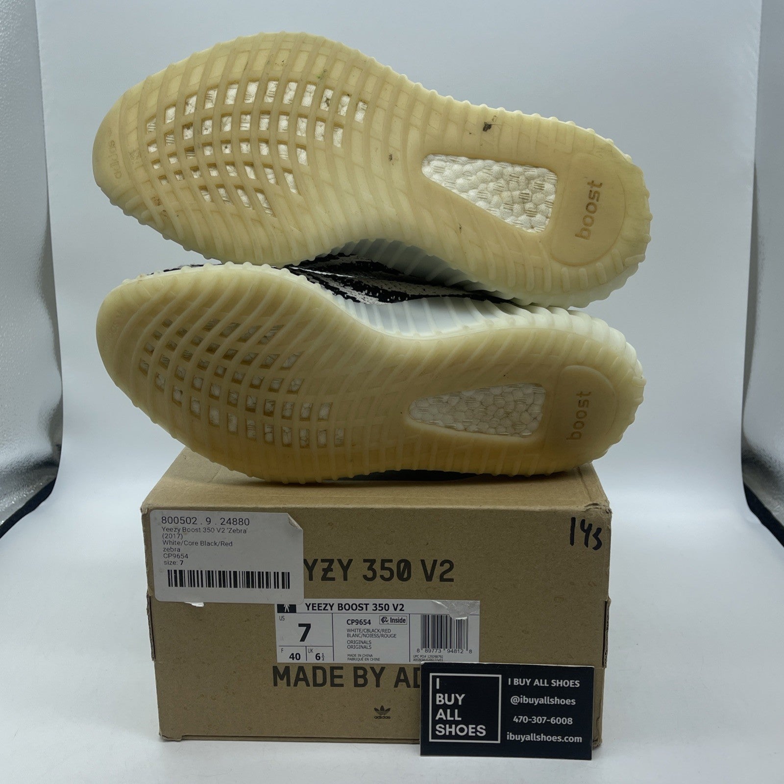 Size 7 - adidas Yeezy Boost 350 V2 Low Zebra Black White Suede (CP9654)