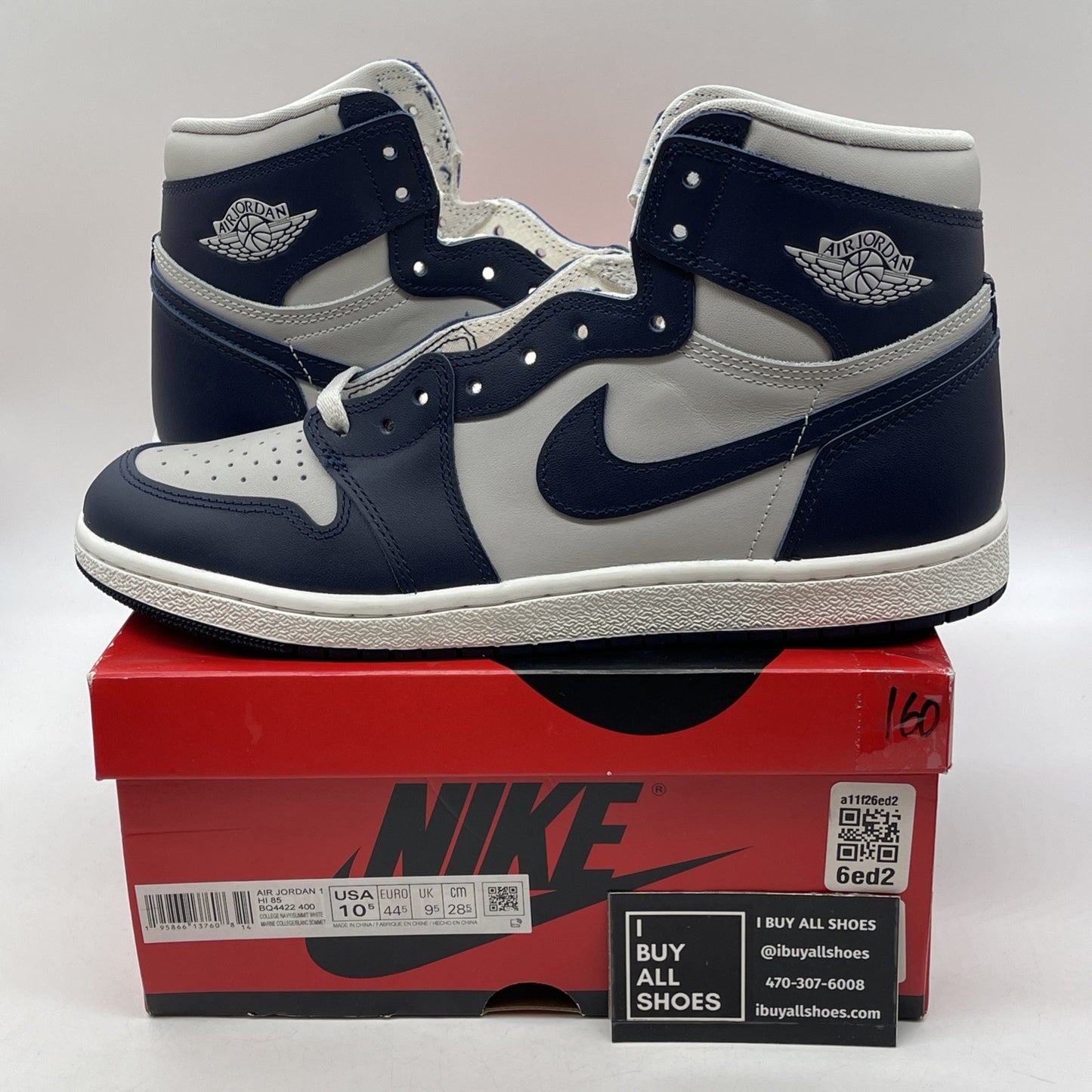 Size 10.5 - Jordan 1 Retro '85 High Georgetown Grey Blue Leather (BQ4422-400)