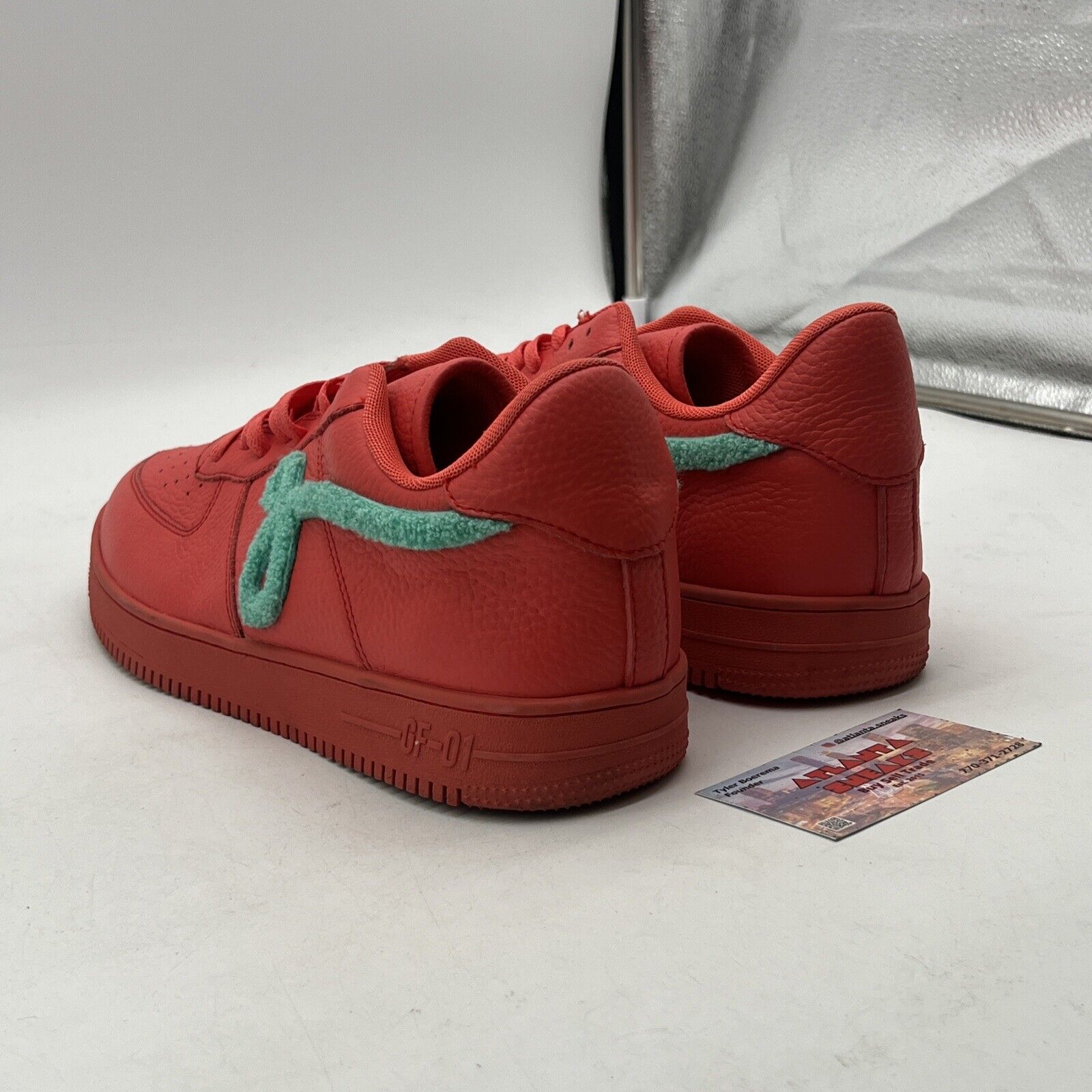Size 11 - John Geiger GF-01 Peach Teal Chenille Banned Sneaker