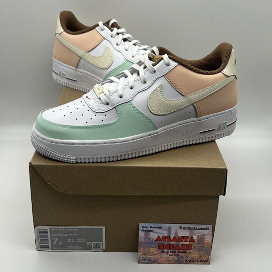 Nike Air Force 1 Low LV8 Ice Cream GS 7Y Youth Sneaker Pastel Limited Edition DS