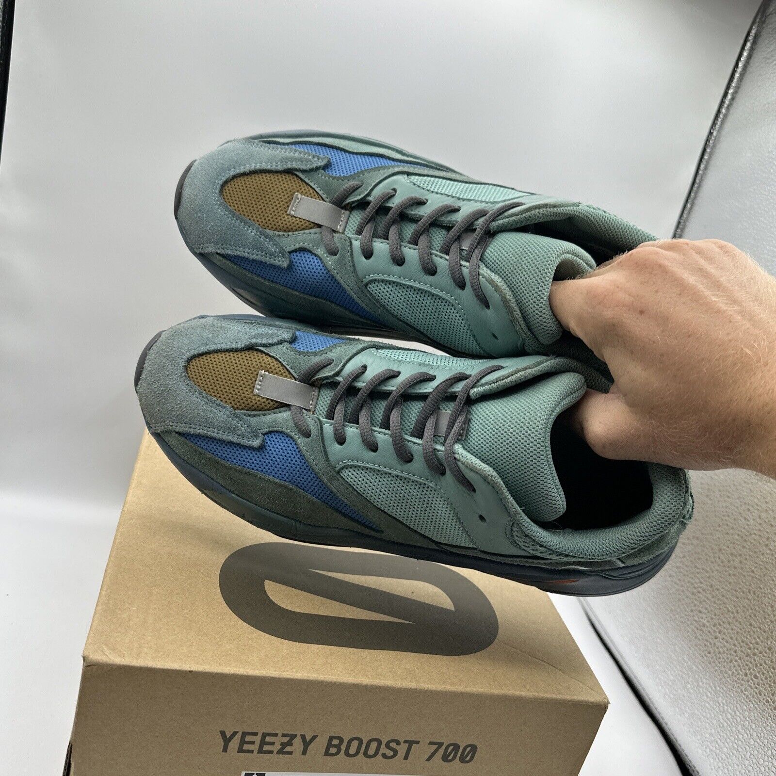 Size 10.5 -  adidas Yeezy Boost 700 Faded Azure - GZ2002