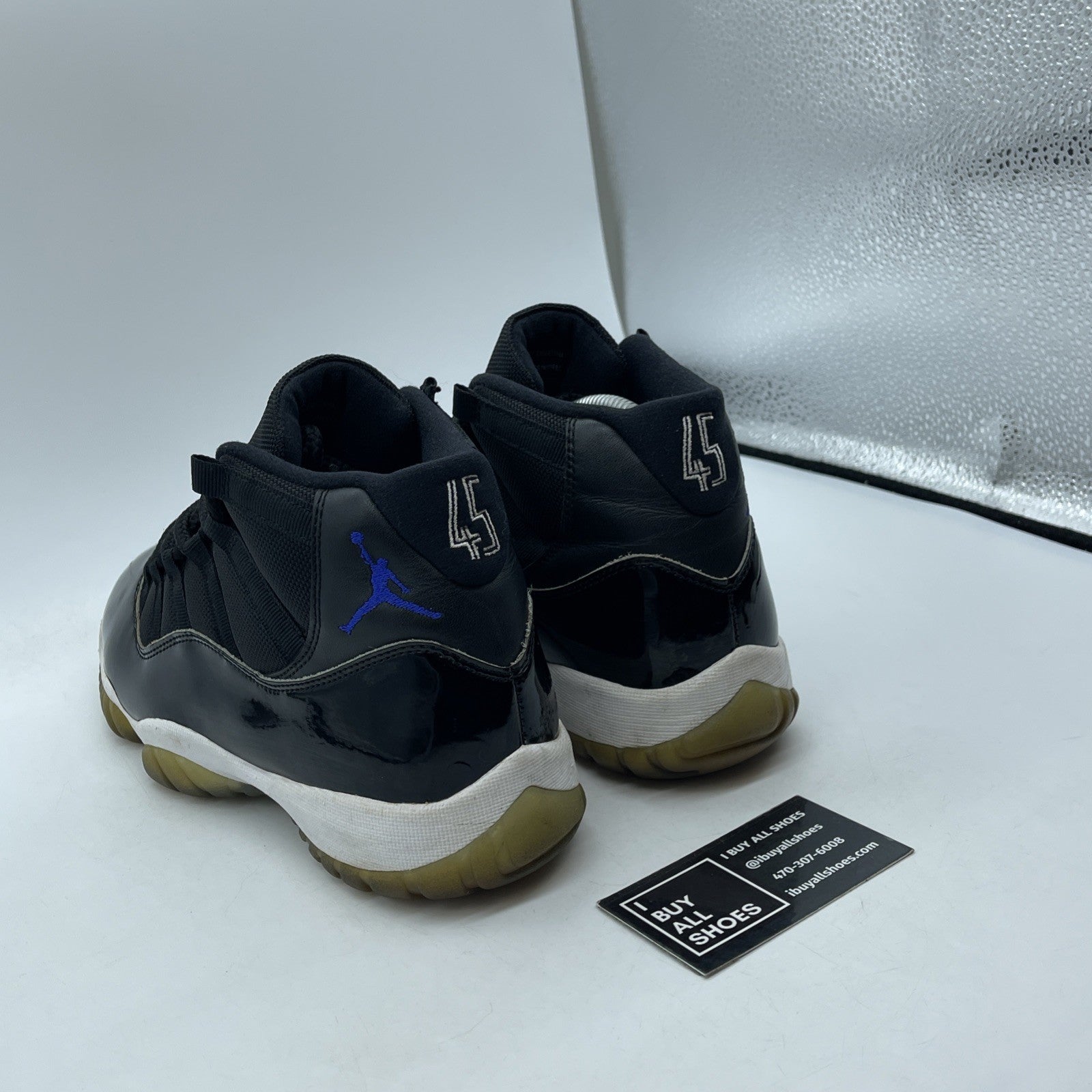 Size 8 - Jordan 11 Retro High Space Jam Black Blue Leather (378037-003)