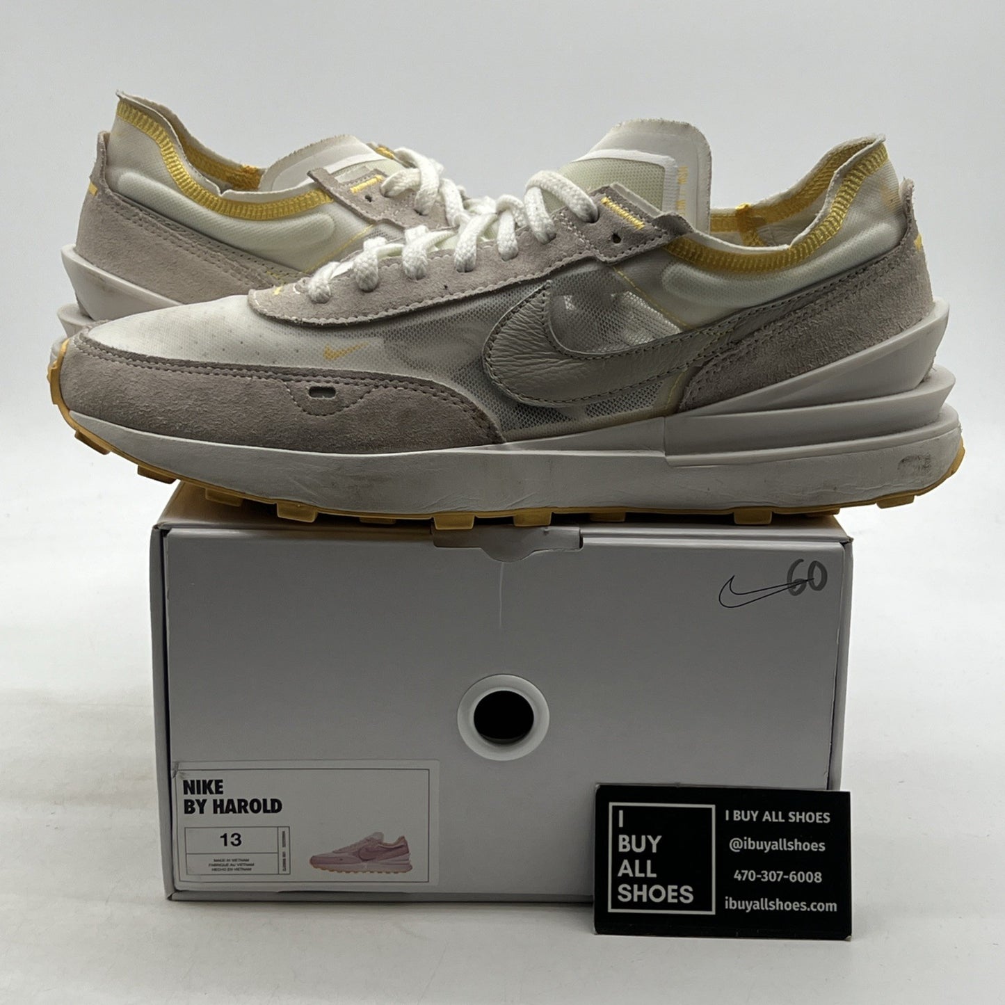 Size 13 - Nike ID Men's Waffle One SE Beige Tan Sail Suede Running Shoe