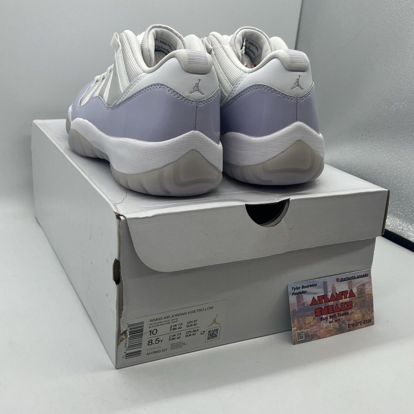 Size 10 - Jordan 11 Low Pure Violet 2022 - AH7860-101 Brand New White Og All