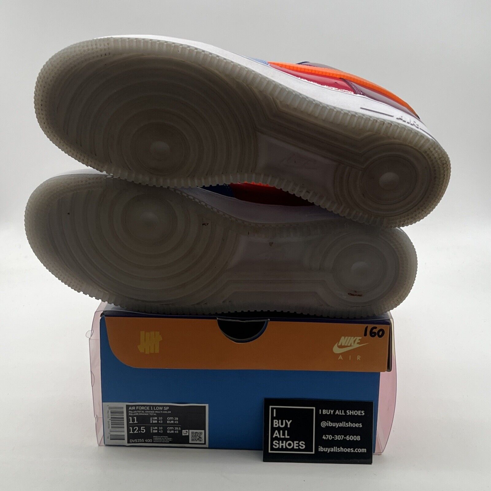 Size 11 - Nike Undefeated x Air Force 1 Low Total Orange (DV5255-400)