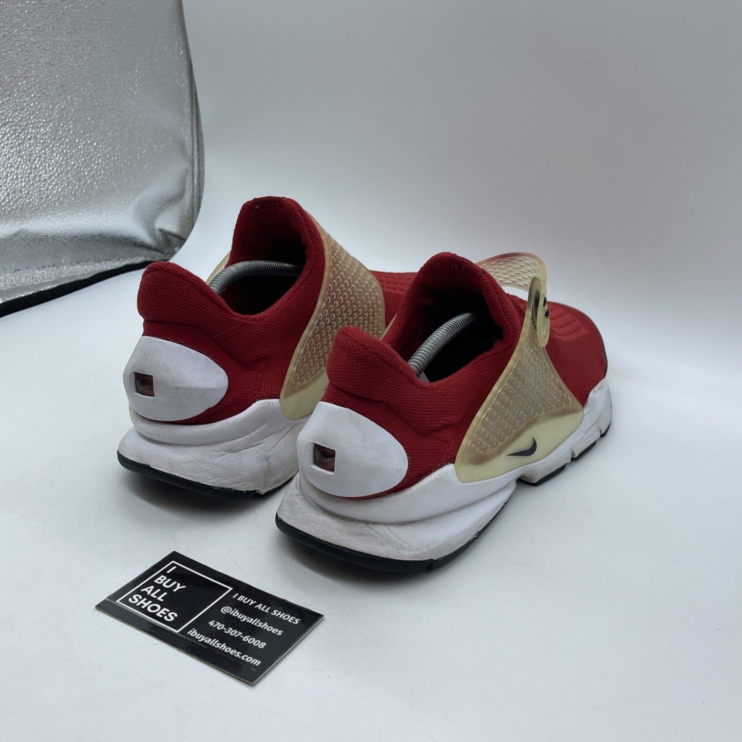 Size 12 - Nike Sock Dart 2016 Gym Red White Suede (819686-601)