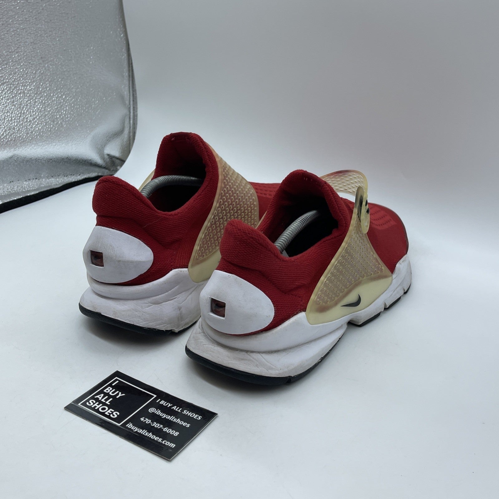 Size 12 - Nike Sock Dart 2016 Gym Red White Suede (819686-601)