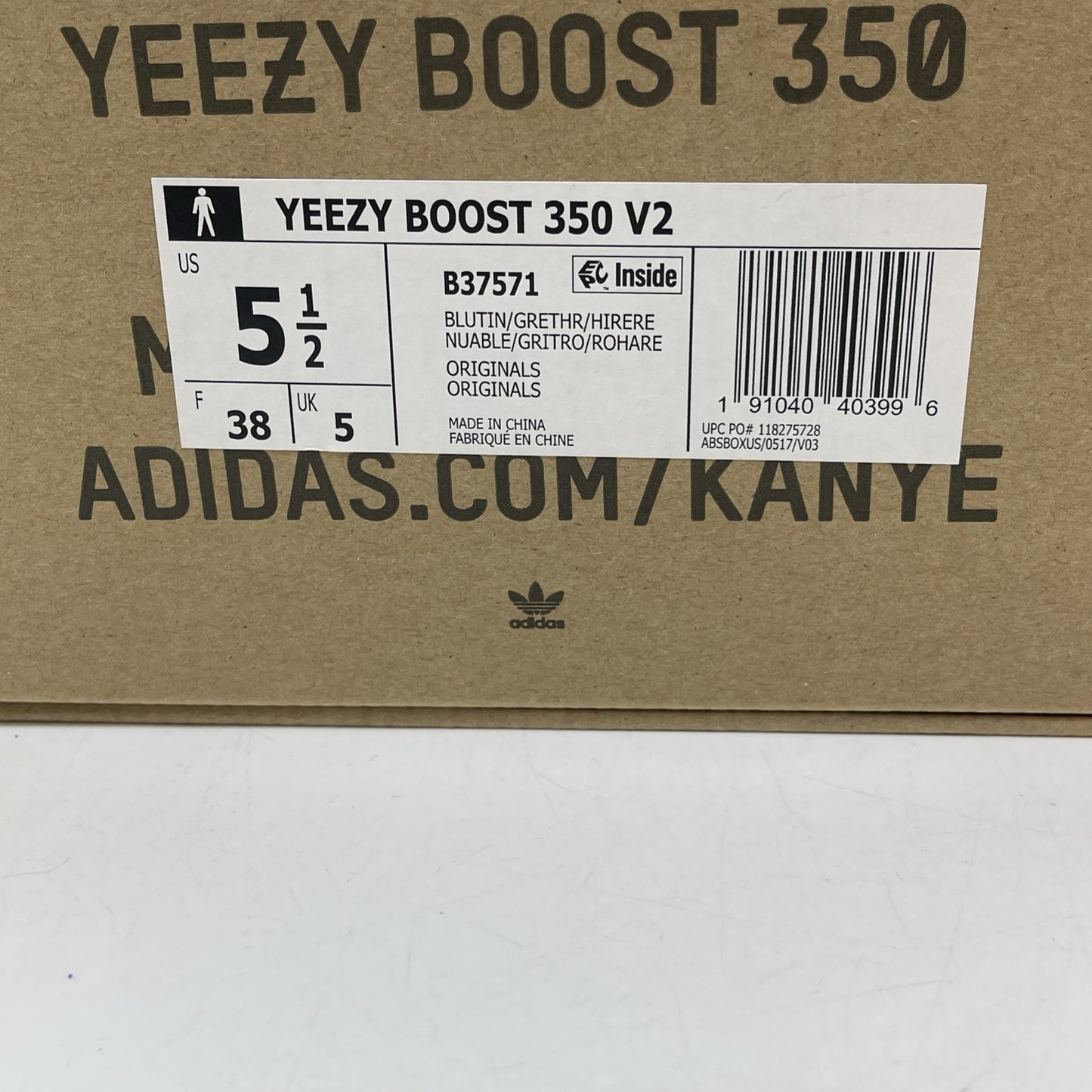 Size 5.5 - adidas Yeezy Boost 350 V2 Low Blue Tint Suede (B37571)