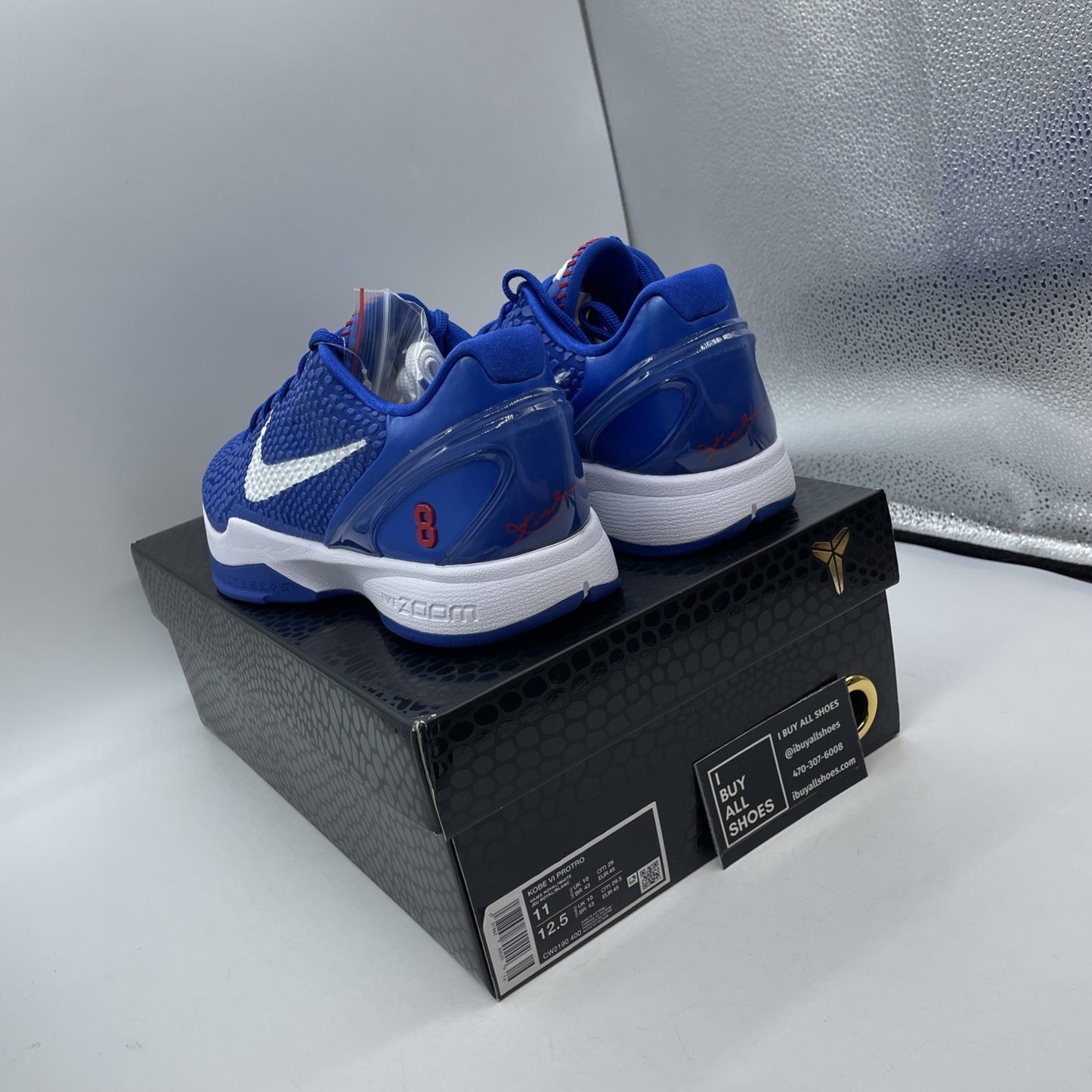 Size 11 - Nike Kobe 6 Protro Dodger White Blue Leather (CW2190-400).