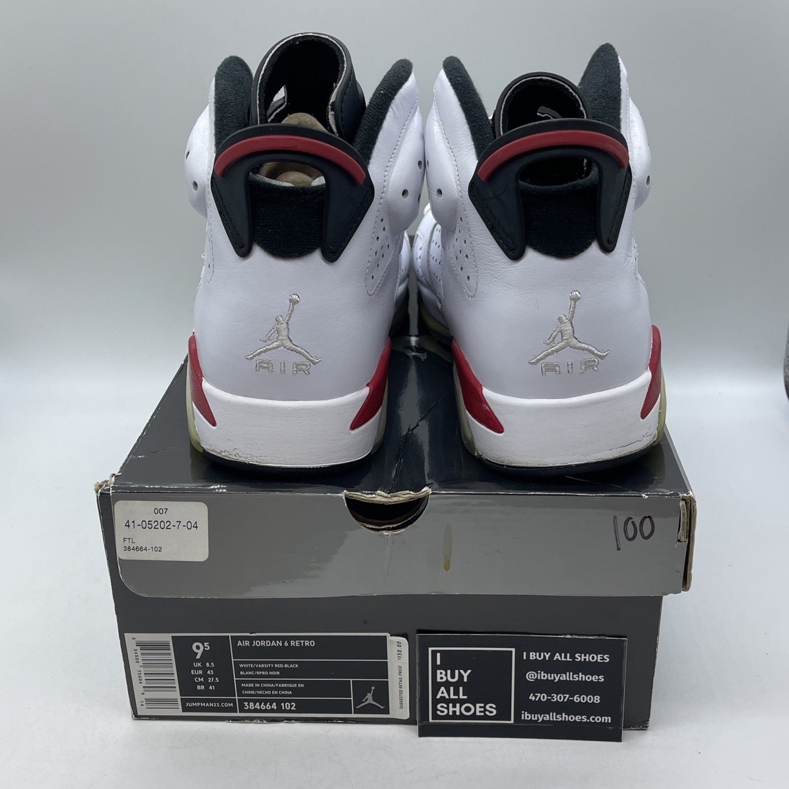Size 9.5 - Air Jordan 6 Retro Bulls (384664-102)