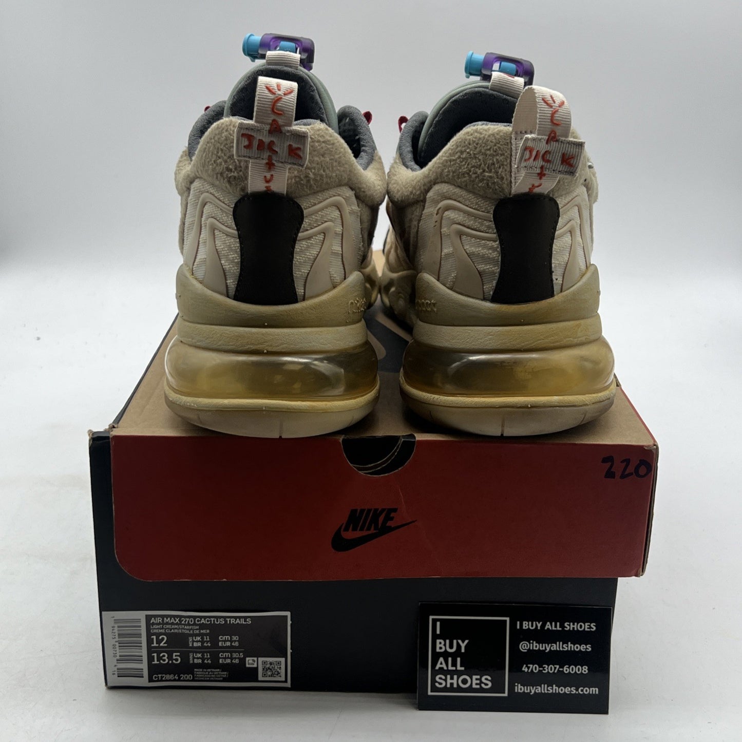 Size 12 - Nike Travis Scott x Air Max 270 React ENG Cactus Trails (CT2864-200)