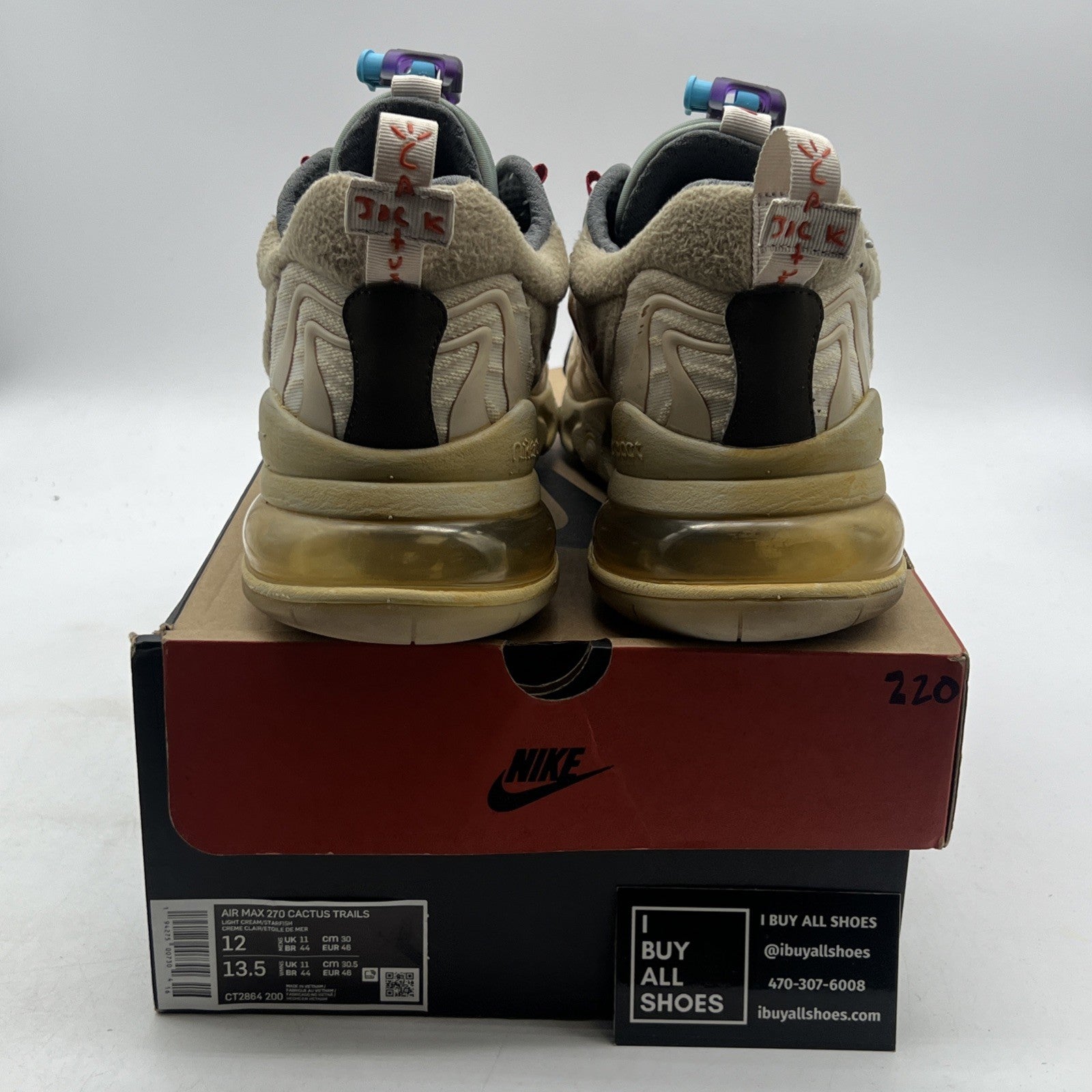 Size 12 - Nike Travis Scott x Air Max 270 React ENG Cactus Trails (CT2864-200)