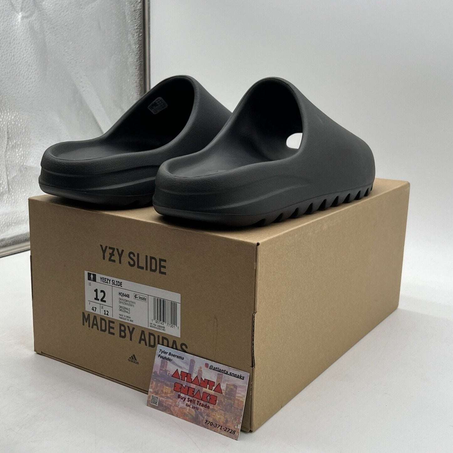 Size 12 - Adidas Yeezy Slide Onyx (HQ6448) Used Slide Unisex