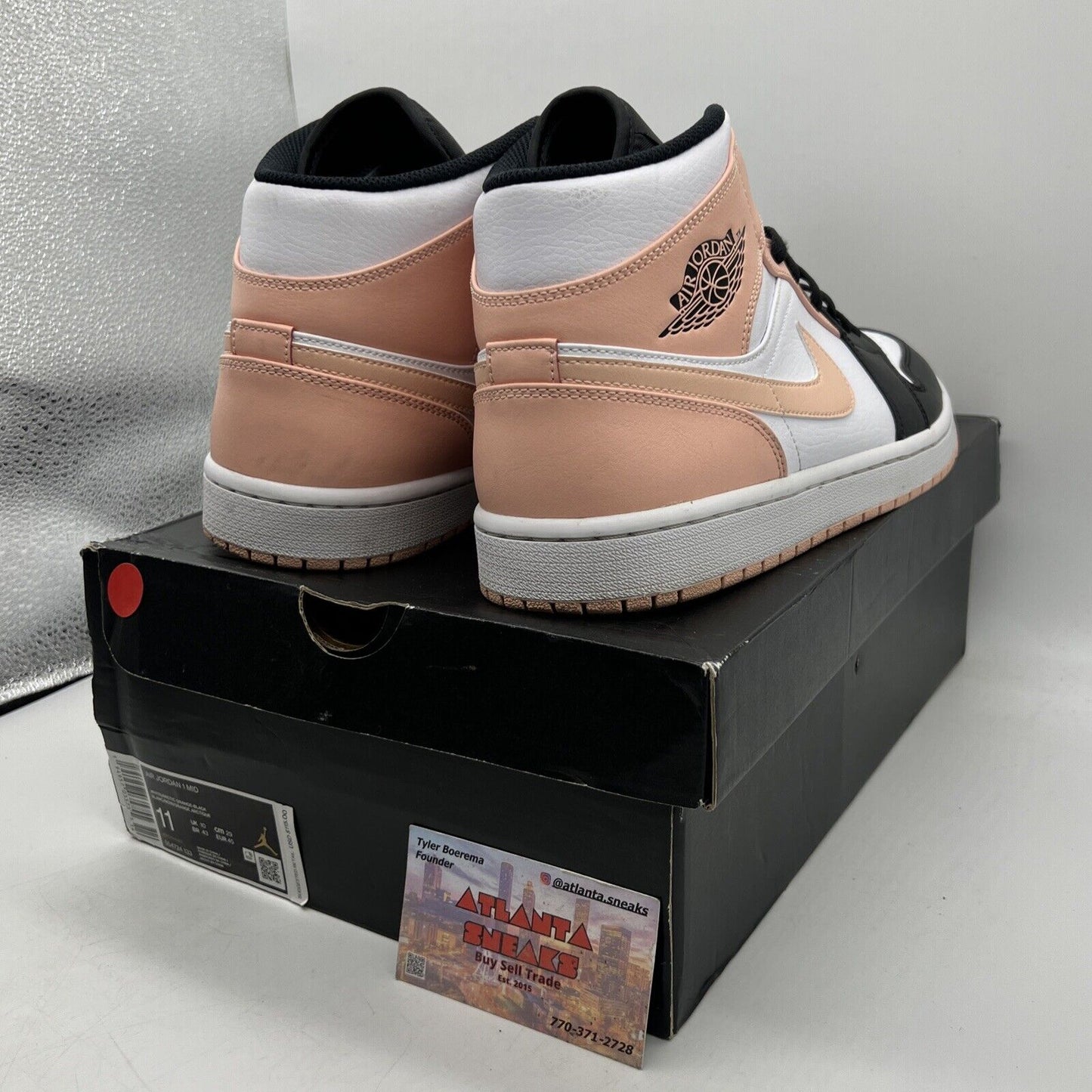 Size 11 - Air Jordan 1 Crimson Tint Black White Leather (554724-133)