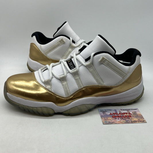 Size 13 - Air Jordan 11 Retro Low Closing Ceremony White Gold Leather 528895-103